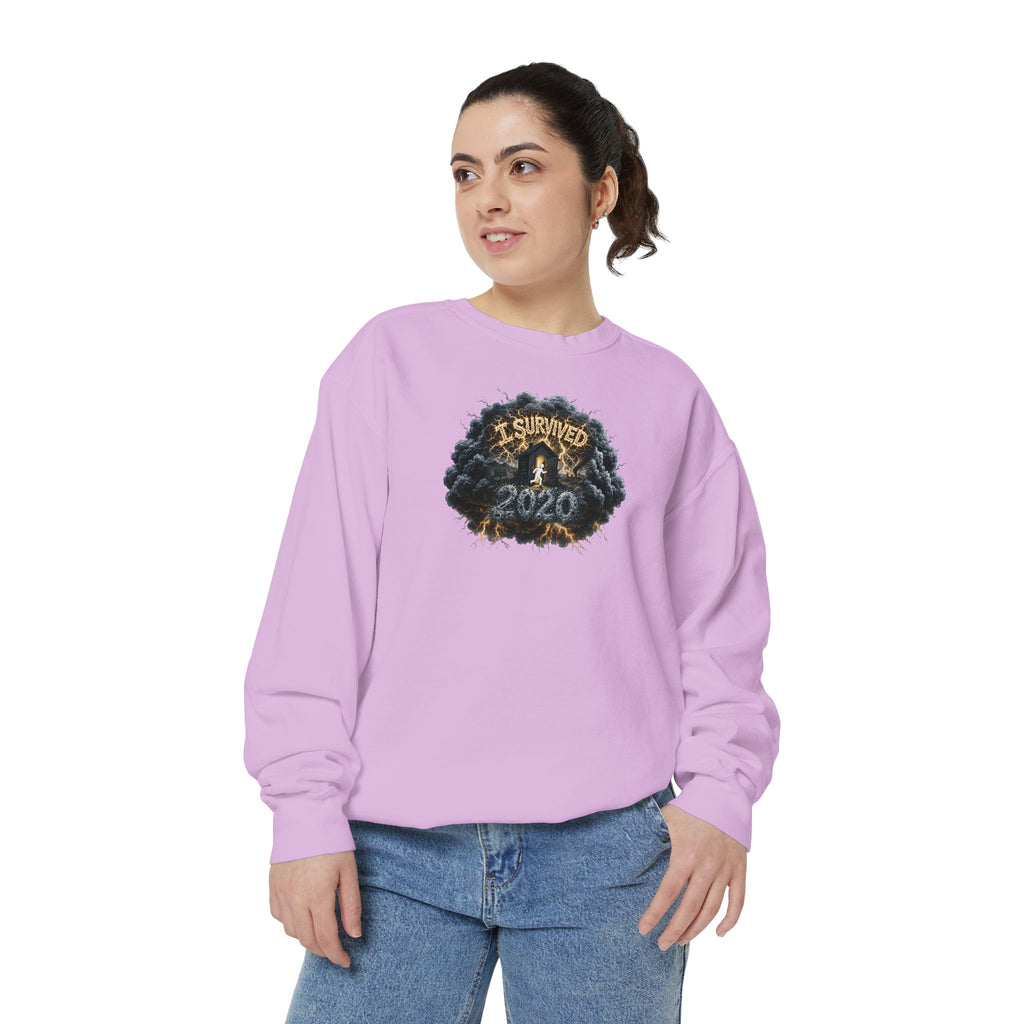 I Survived 2020 — Original PILOT Design: Director's Cut Unisex Garment-Dyed Sweatshirt