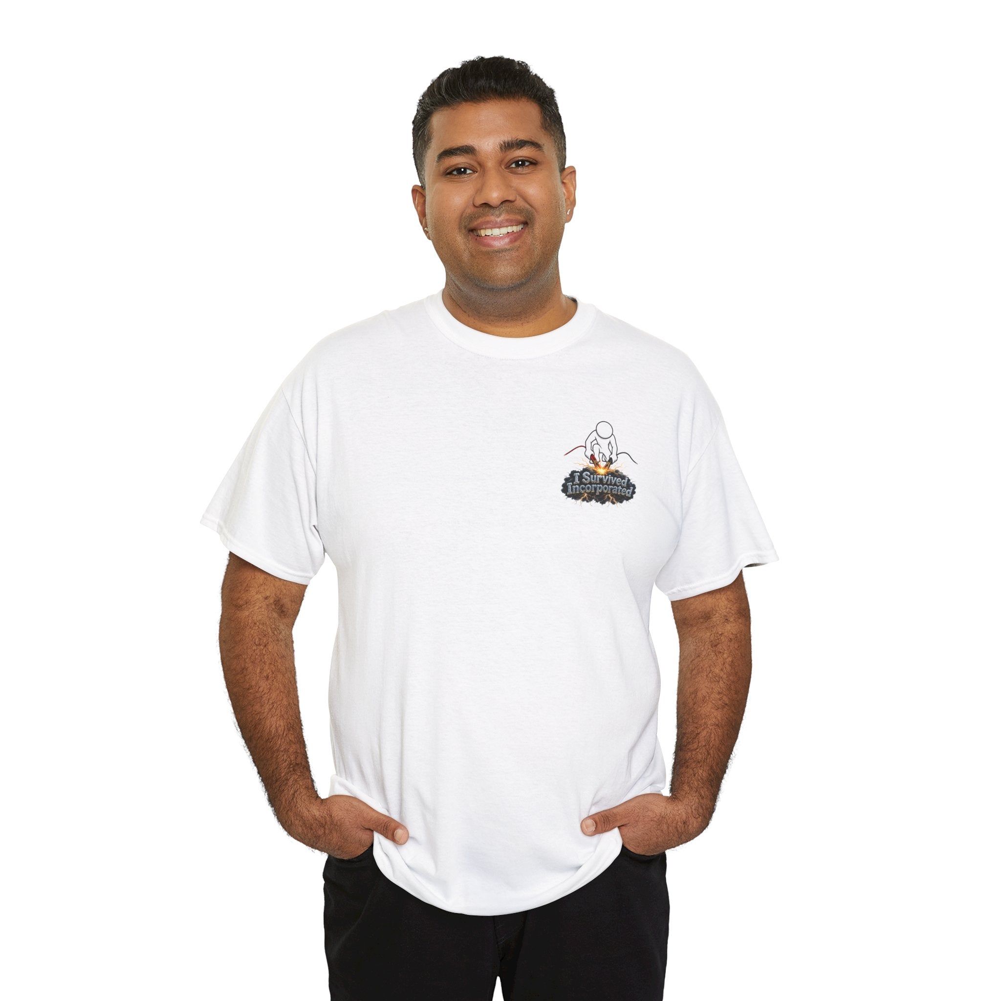 I Survived 2020 — "Please Stand By" Test Pattern Tee Summer Premier Unisex Heavy Cotton Tee