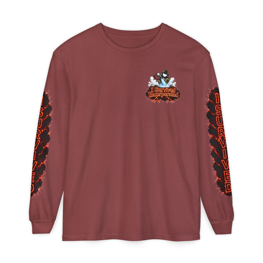 I Survived 2020 — "Please Stand By" Test Pattern Tee Special Edition Wildfire Signal Edition Summer Premiere Unisex Garment-Dyed Long Sleeve T-Shirt