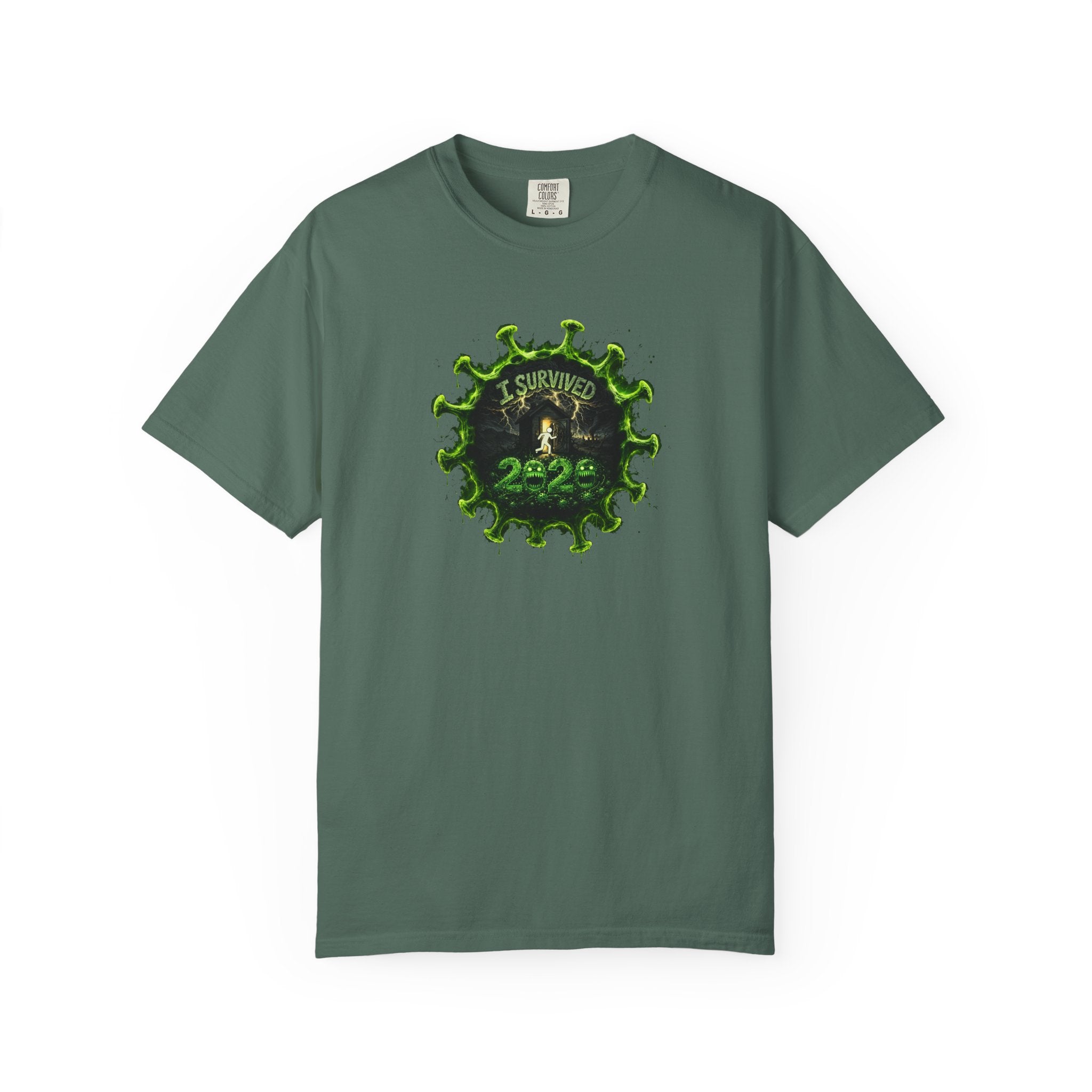 I Survived 2020 — PANDEMIC S1:E4: Director's Cut "Mask Madness" Unisex Garment-Dyed T-shirt