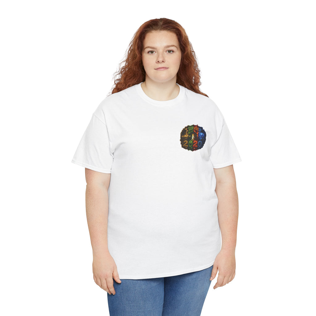 I Survived 2020 — "No Signal" Test Pattern Tee Alien Broadcast Finale Summer Premiere Unisex Heavy Cotton Tee