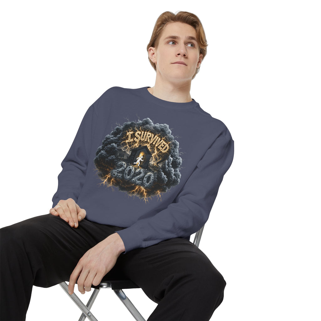I Survived 2020 — Director's Cut Original Design Teaser Sweatshirt | Season 1 Premiere Drop Unisex Garment-Dyed Sweatshirt
