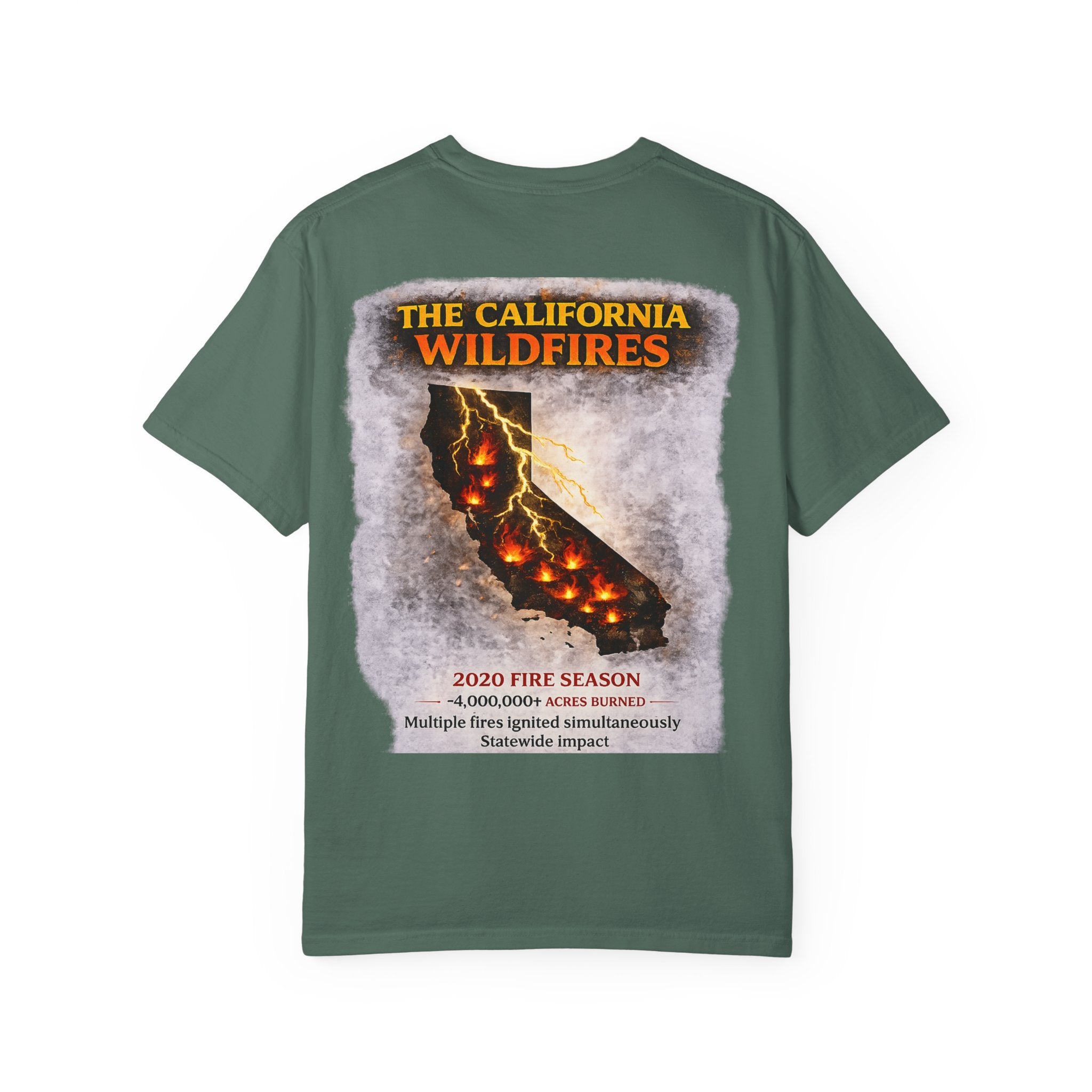 I Survived 2020 — Director's Cut S2:E3 "The California Wildfires" | Wildfire Edition Memorial Unisex Garment-Dyed T-shirt