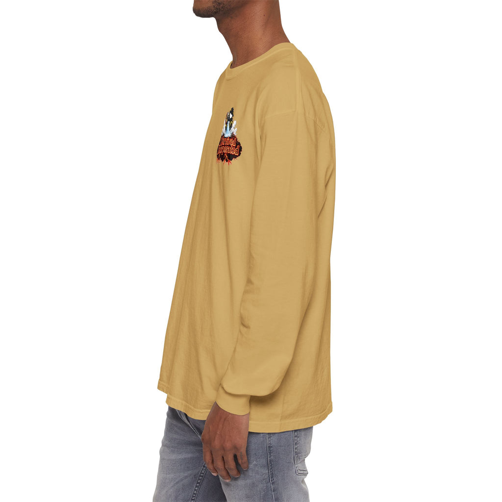 I Survived 2020 — "Please Stand By" Test Pattern Tee Wildfire Signal Edition Summer Premiere Unisex Garment-Dyed Long Sleeve T-Shirt