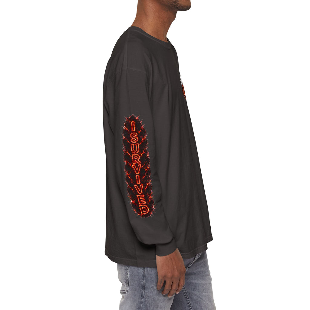 I Survived 2020 — "Please Stand By" Test Pattern Tee Special Edition Wildfire Signal Edition Summer Premiere Unisex Garment-Dyed Long Sleeve T-Shirt