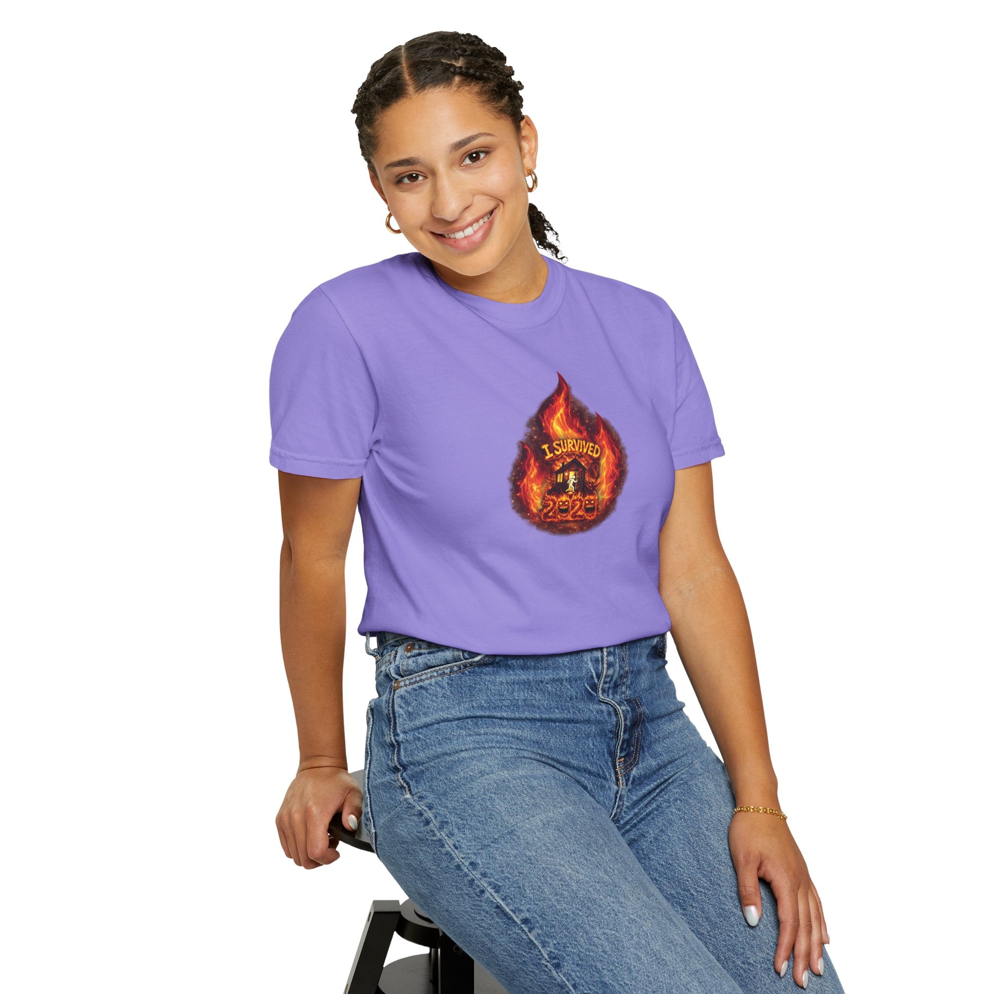 I Survived 2020 — WILDFIRES S2:E1: Director's Cut "Berry Creek" Memorial Unisex Garment-Dyed T-shirt