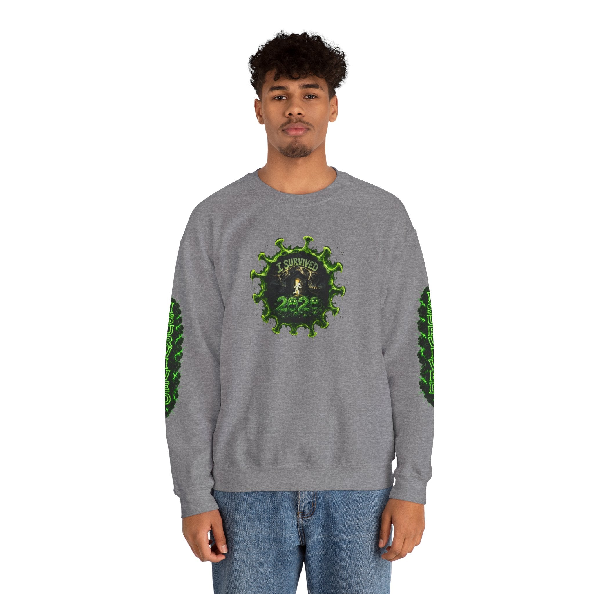 I Survived 2020 — PANDEMIC S1:E4: Director's Cut "Mask Madness" Unisex Heavy Blend™ Crewneck Sweatshirt