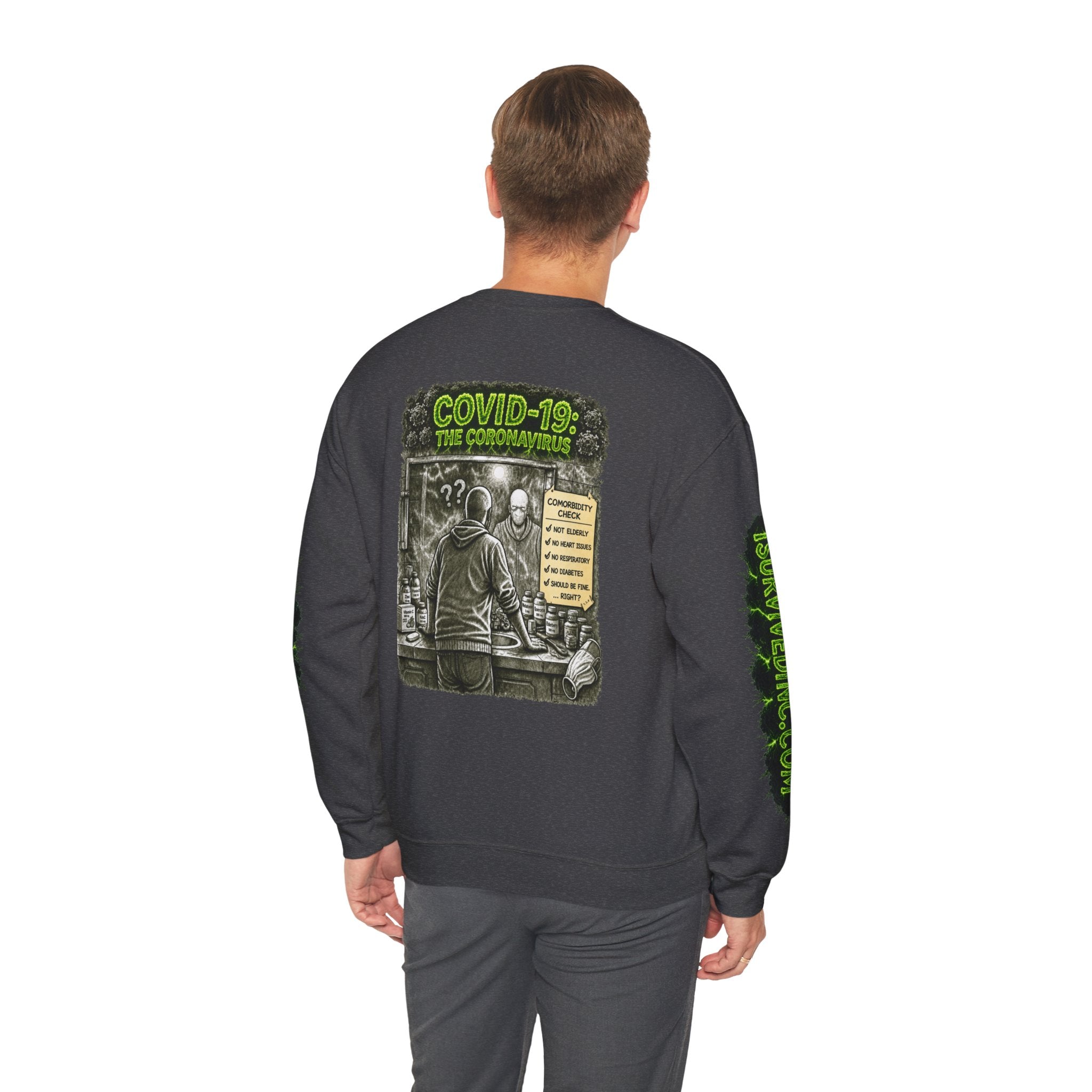 I Survived 2020 — PANDEMIC S1:E1: "COVID-19: The Coronavirus" Unisex Heavy Blend™ Crewneck Sweatshirt