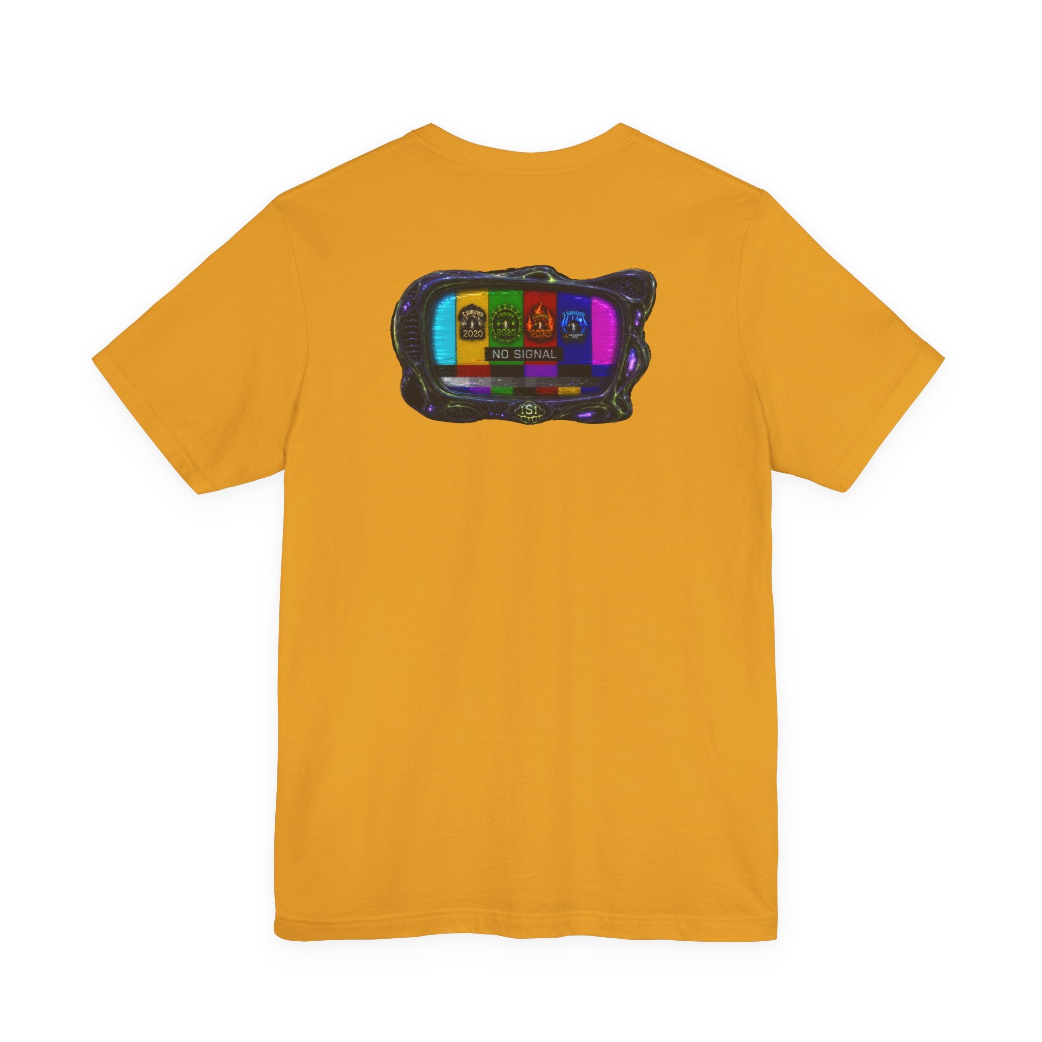 I Survived 2020 — "No Signal" Test Pattern Tee Alien Broadcast Finale Summer Premiere Unisex Jersey Short Sleeve Tee