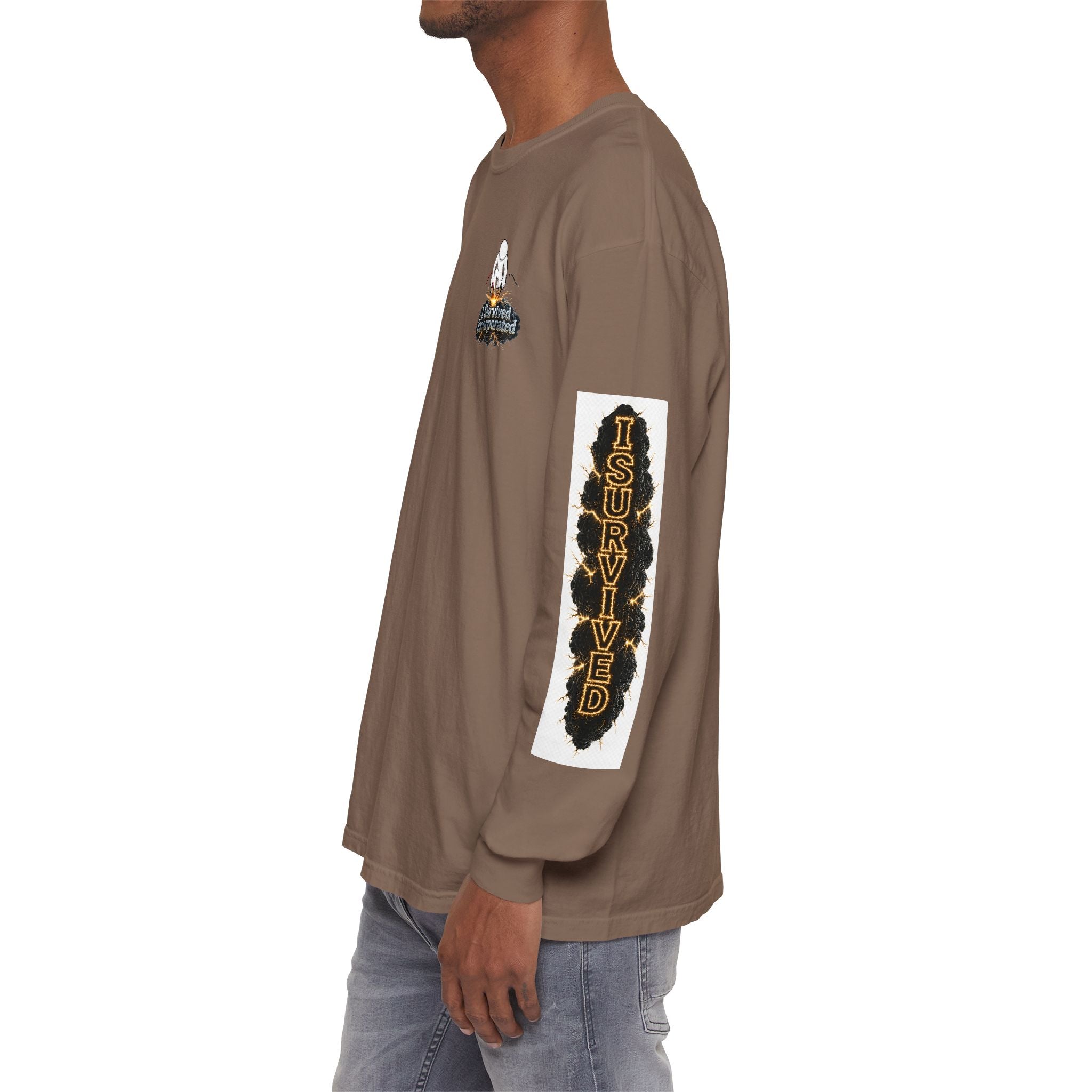 I Survived 2020 — "Please Stand By" Test Pattern Tee Special Edition Summer Premier Unisex Garment-Dyed Long Sleeve T-Shirt