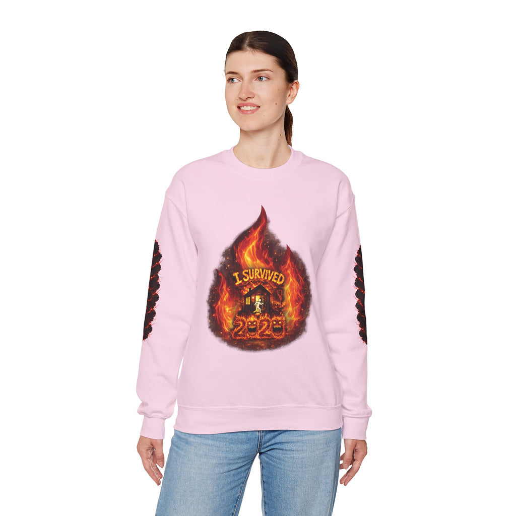 I Survived 2020 — Director's Cut S2:E1 "Berry Creek" | Wildfire Edition Memorial Unisex Heavy Blend™ Crewneck Sweatshirt