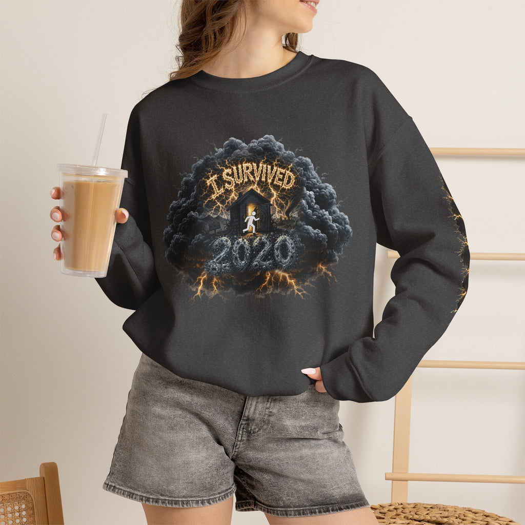 I Survived 2020 — Director's Cut Original Design Teaser Tee | Season 1 Premiere Drop Unisex Heavy Blend™ Crewneck Sweatshirt (SPECIAL EDITION)