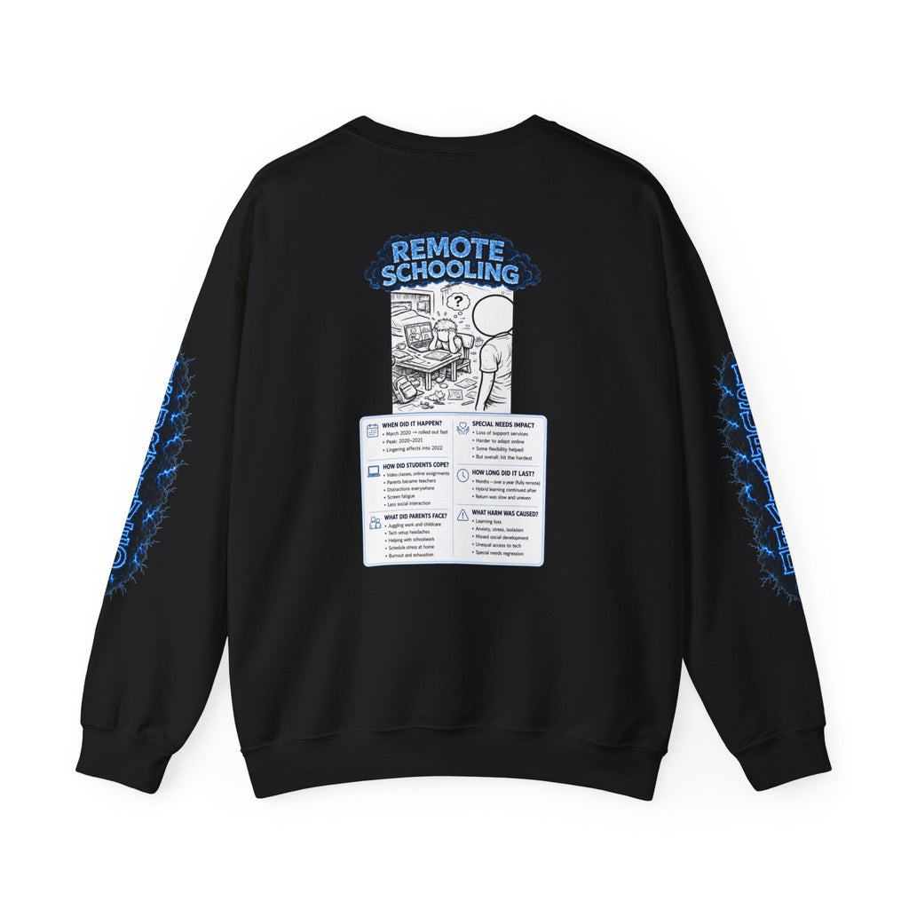 I Survived 2020 — LOCKDOWN S3:E3: Director's Cut Special Edition "Remote Schooling" Unisex Heavy Blend™ Crewneck Sweatshirt