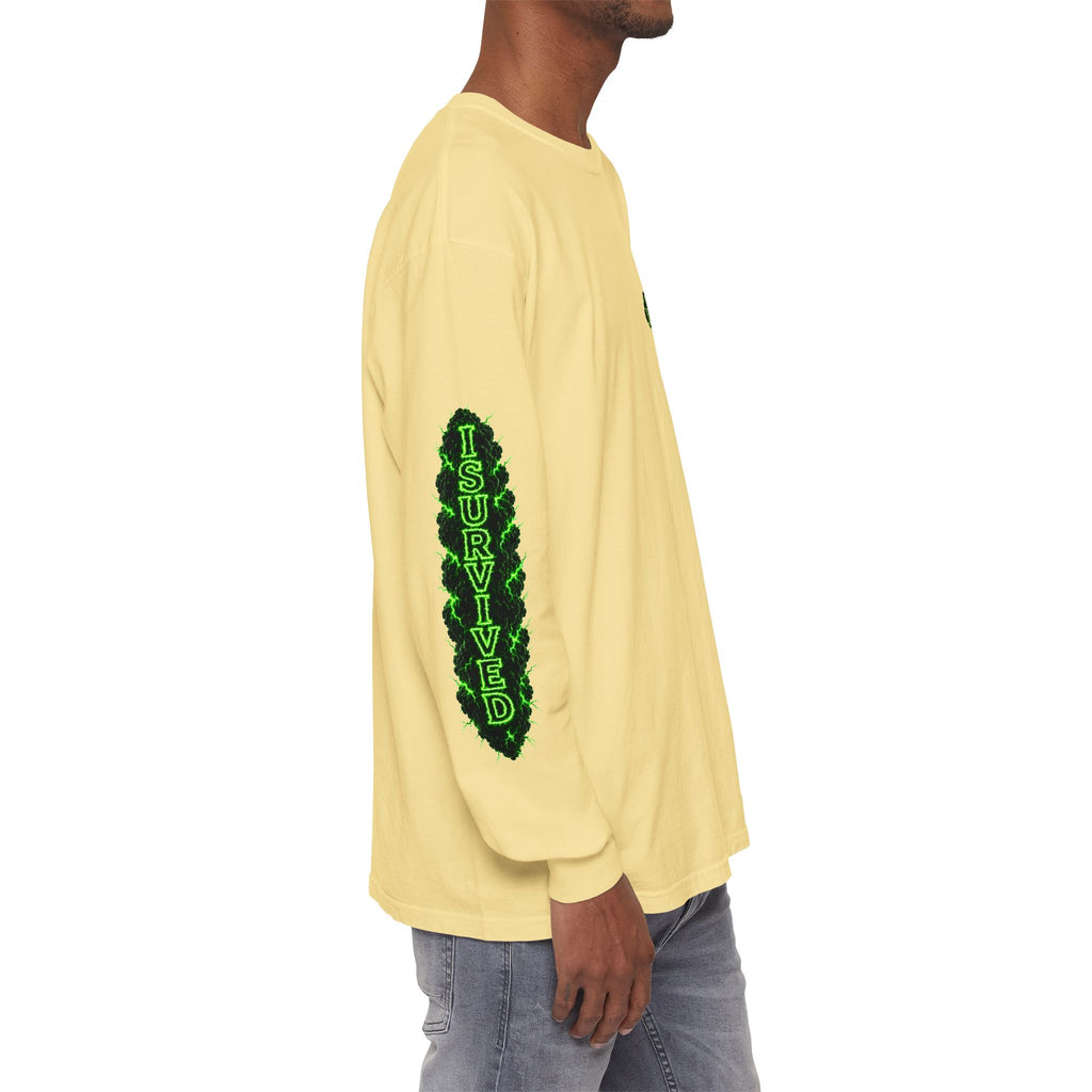 I Survived 2020 — "Please Stand By" Test Pattern Toxic Signal Tee Special Edition Summer Premiere Unisex Garment-Dyed Long Sleeve T-Shirt