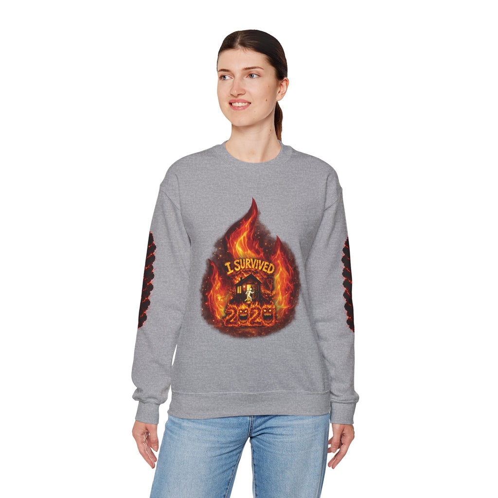 I Survived 2020 — Director's Cut S2:E4 "Western U.S. Wildfire Season" | Mid-Season Finale Pt. 1 | Wildfire Edition Memorial Unisex Heavy Blend™ Crewneck Sweatshirt