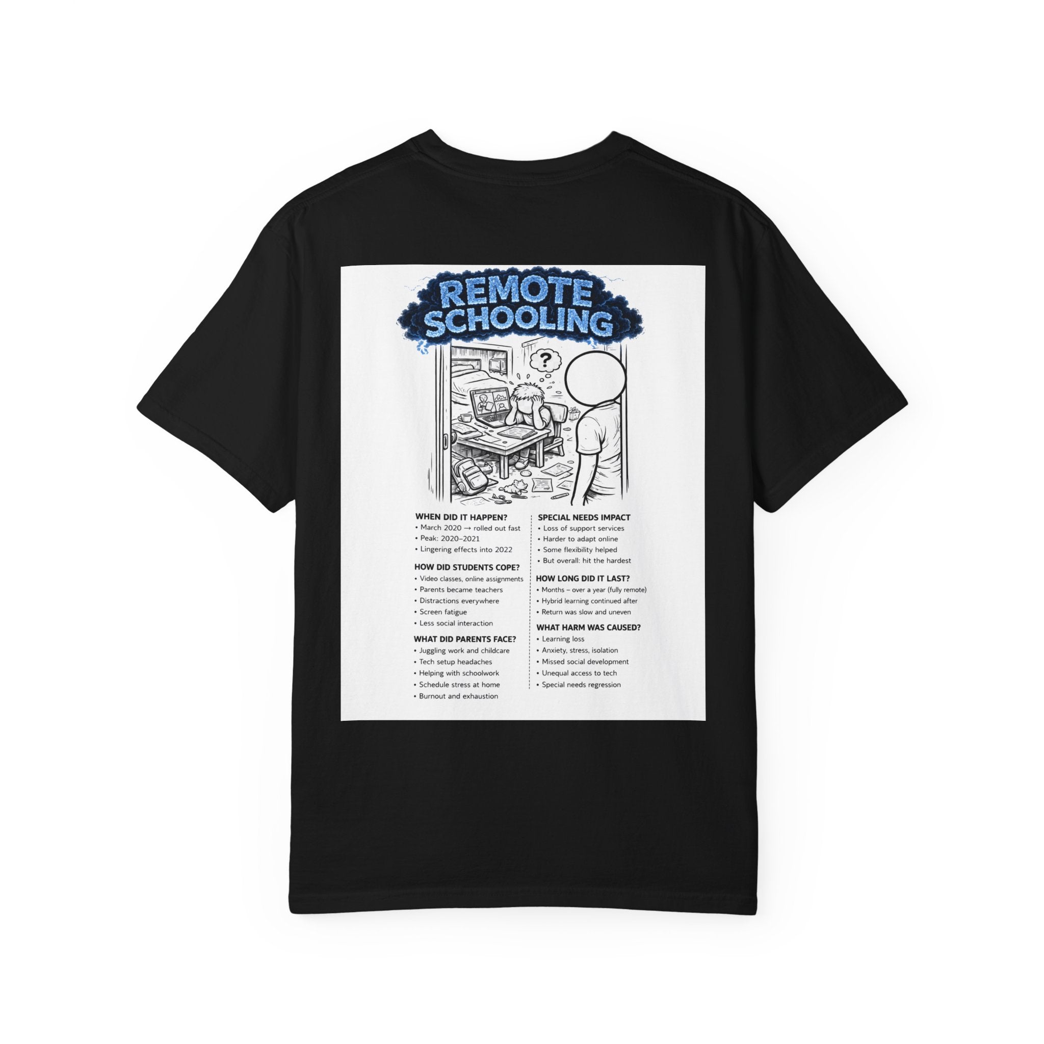 I Survived 2020 — S3:E3 "Remote Schooling" | Lockdown Edition Documentary Unisex Garment-Dyed T-shirt