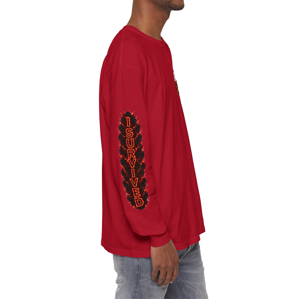 I Survived 2020 — "Please Stand By" Test Pattern Tee Special Edition Wildfire Signal Edition Summer Premiere Unisex Garment-Dyed Long Sleeve T-Shirt