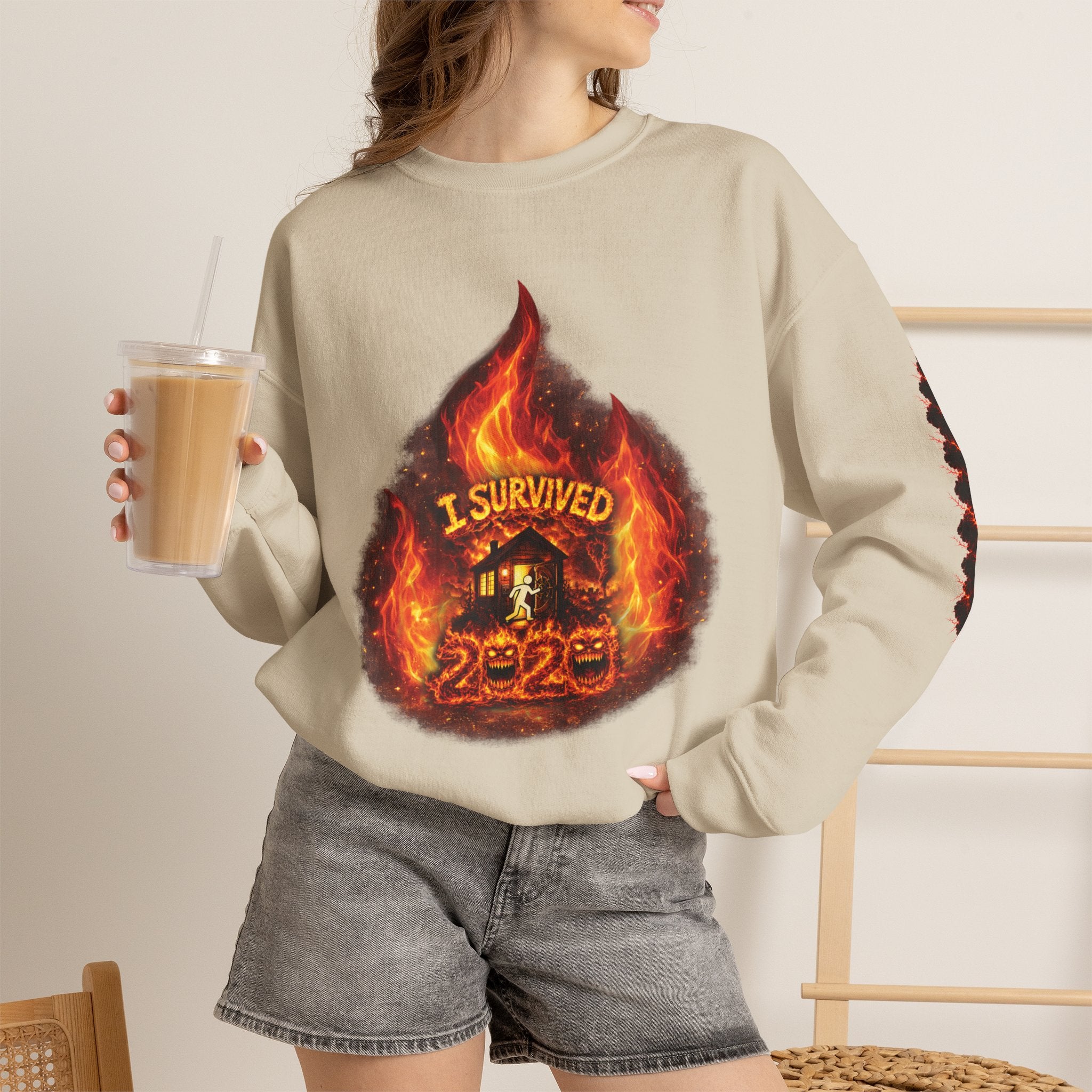 I Survived 2020 — Director's Cut S2:E2 "The Bobcat Fire" | Wildfire Edition Memorial Unisex Heavy Blend™ Crewneck Sweatshirt