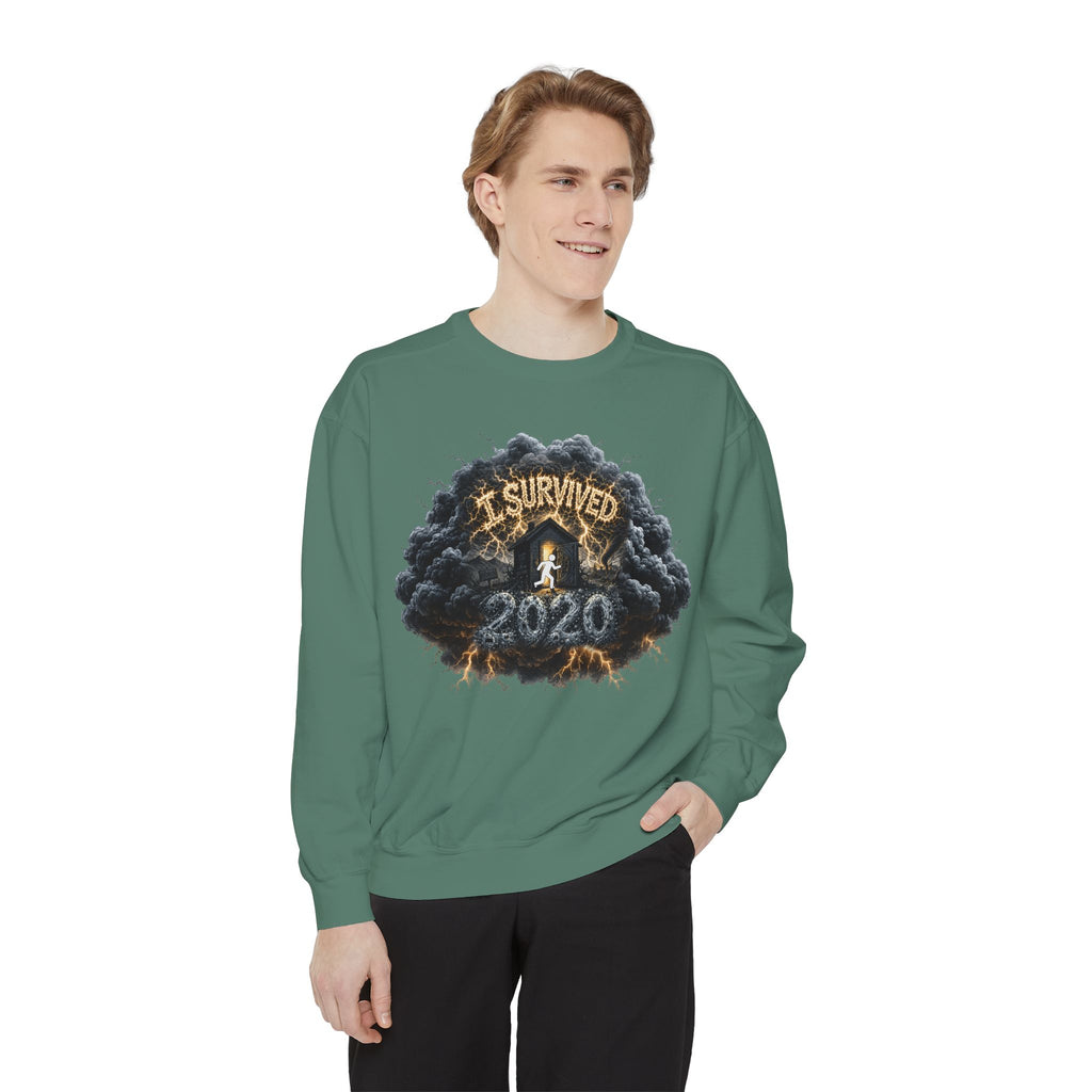 I Survived 2020 — Director's Cut Original Design Teaser Sweatshirt | Season 1 Premiere Drop Unisex Garment-Dyed Sweatshirt