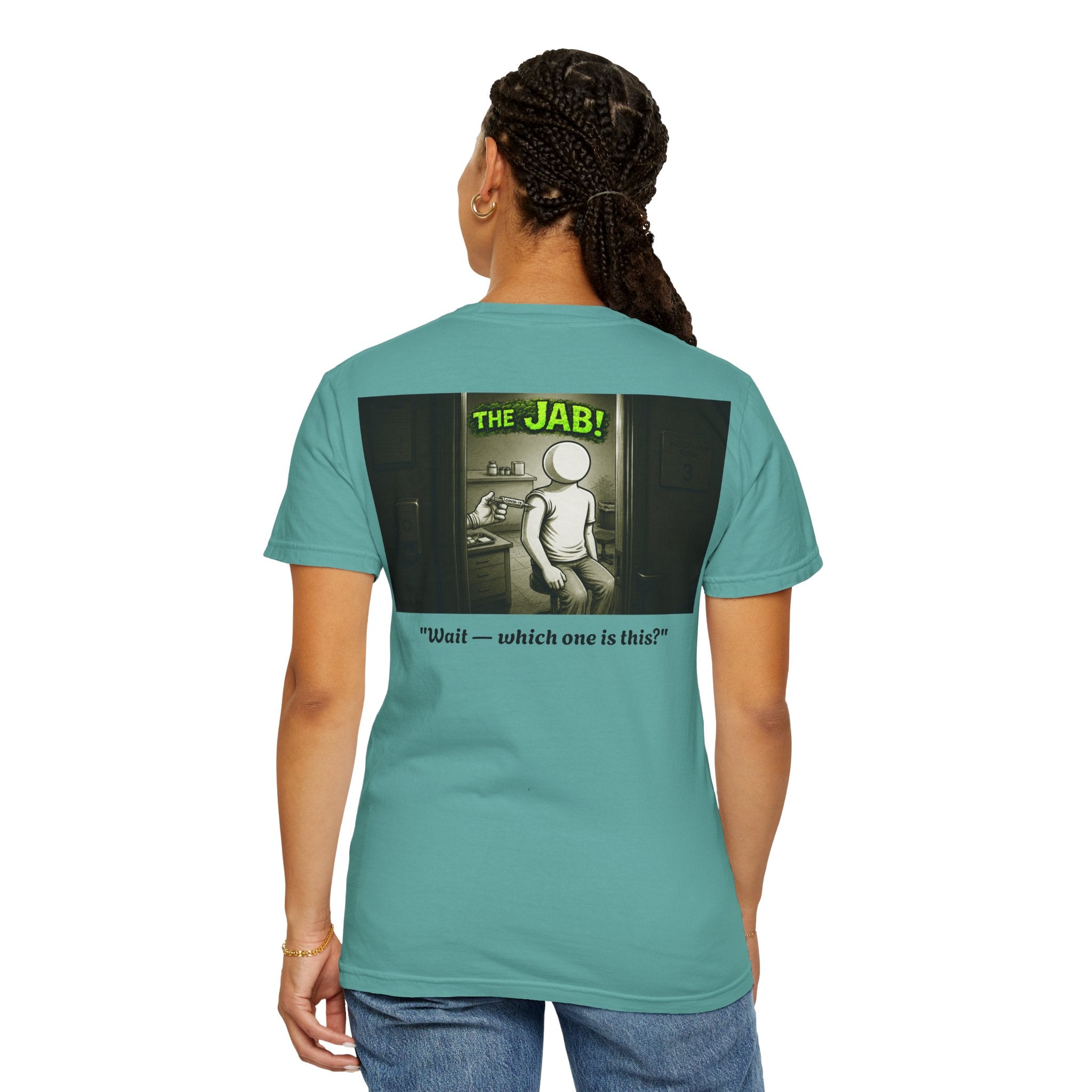 I Survived 2020 — PANDEMIC S1:E3: Director's Cut "The Jab!" Unisex Garment-Dyed T-shirt