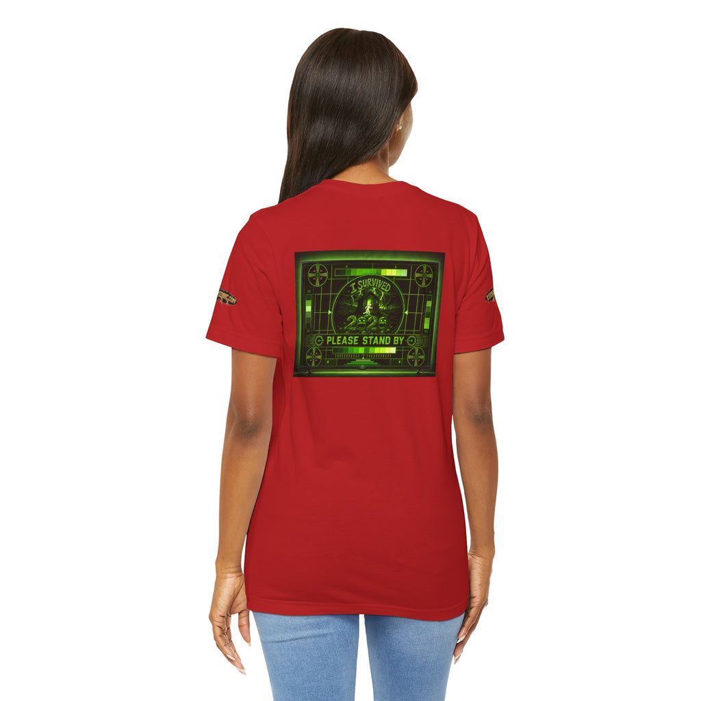 I Survived 2020 — "Please Stand By" Test Pattern Toxic Signal Tee Special Edition Summer Premiere Unisex Jersey Short Sleeve Tee