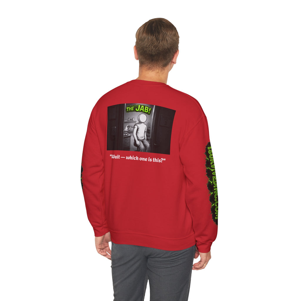 I Survived 2020 — S1:E3 "The Jab!" | Pandemic Edition Unisex Heavy Blend™ Crewneck Sweatshirt