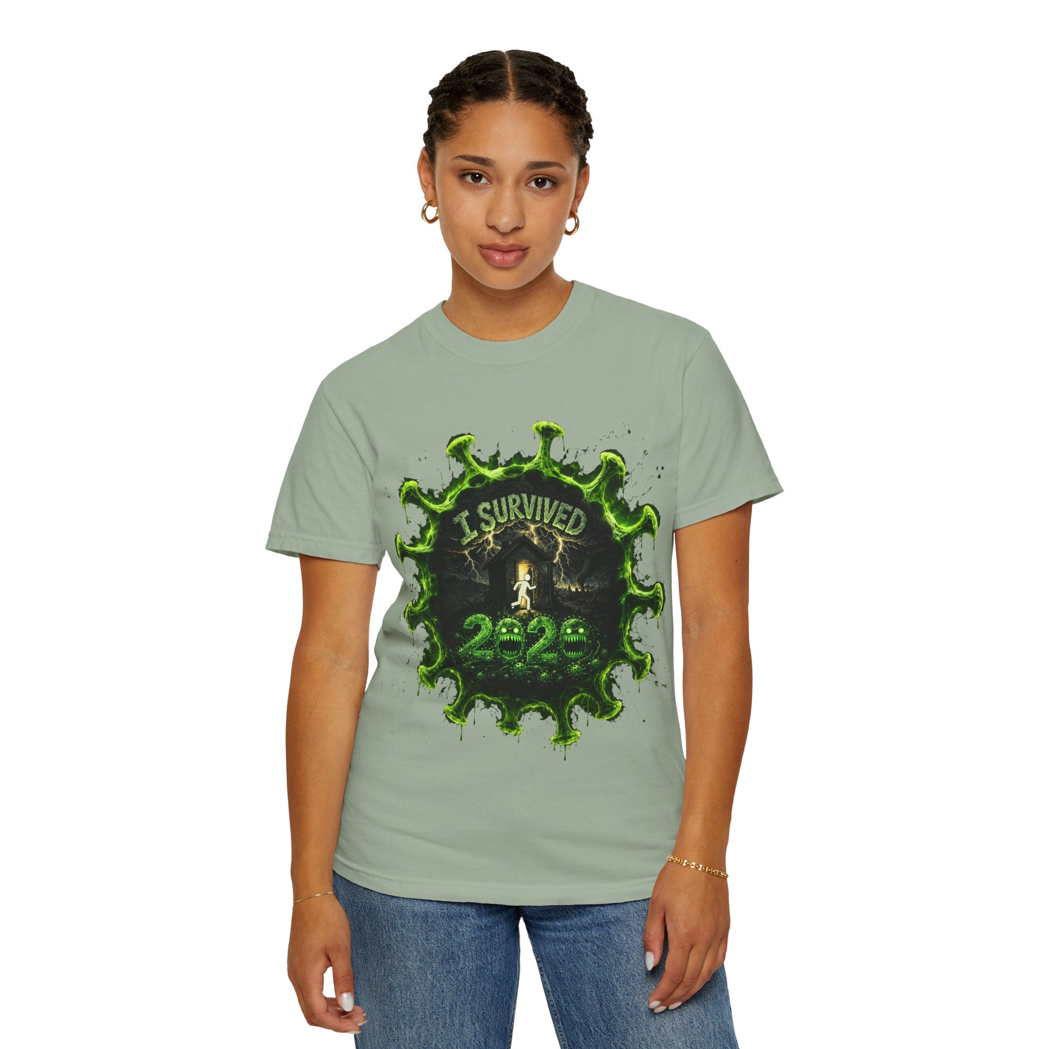 I Survived 2020 — Director's Cut S1:E4 "Mask Madness Mayhem Moment" | Pandemic Edition Unisex Garment-Dyed T-shirt
