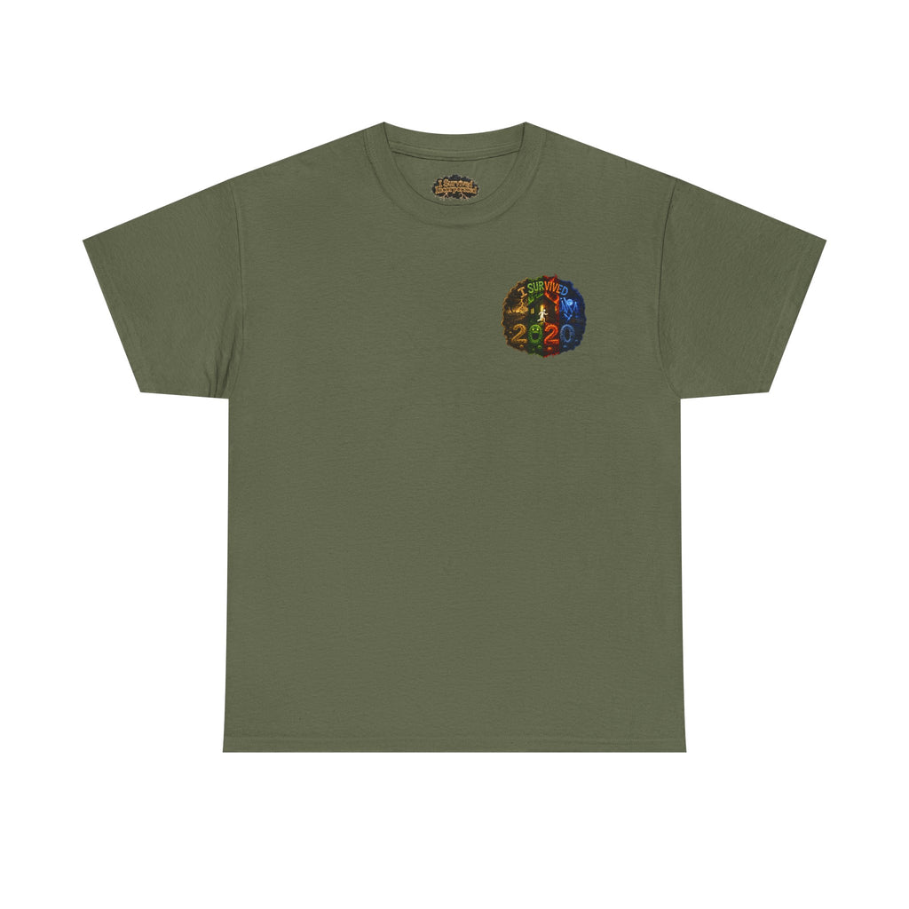 I Survived 2020 — "No Signal" Test Pattern Tee Alien Broadcast Finale Summer Premiere Unisex Heavy Cotton Tee