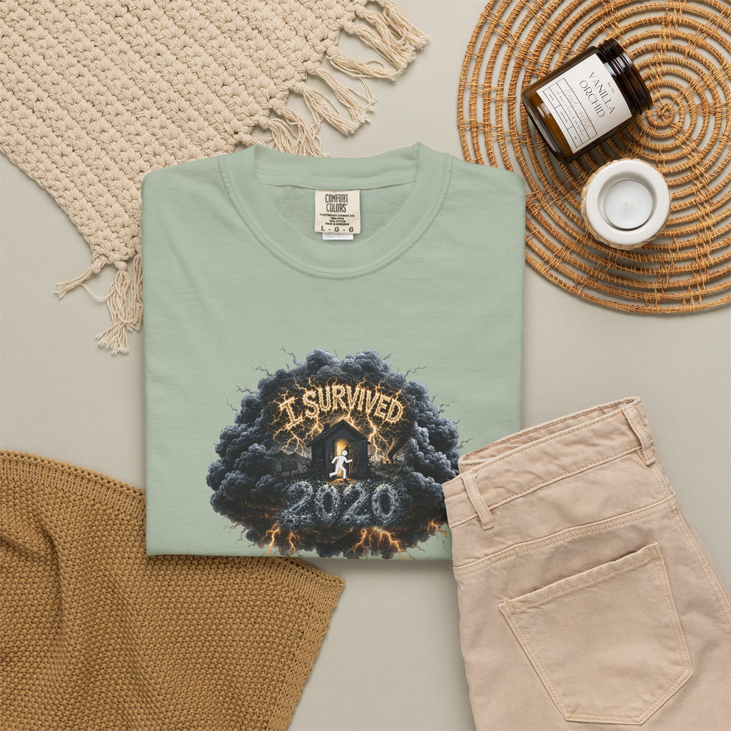 I Survived 2020 — Original PILOT Design: Director's Cut Unisex Garment-Dyed T-shirt