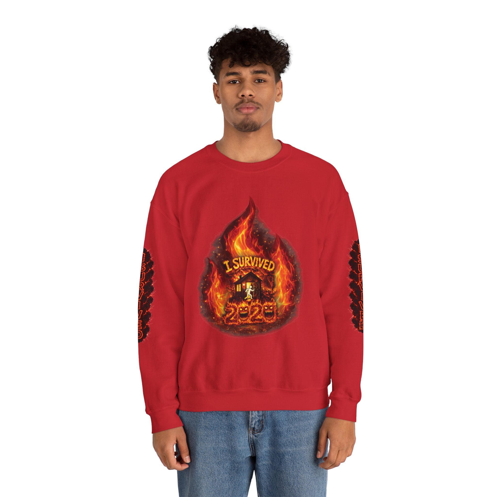 I Survived 2020 — Director's Cut S2:E4 "Western U.S. Wildfire Season" | Mid-Season Finale Pt. 1 | Wildfire Edition Memorial Unisex Heavy Blend™ Crewneck Sweatshirt