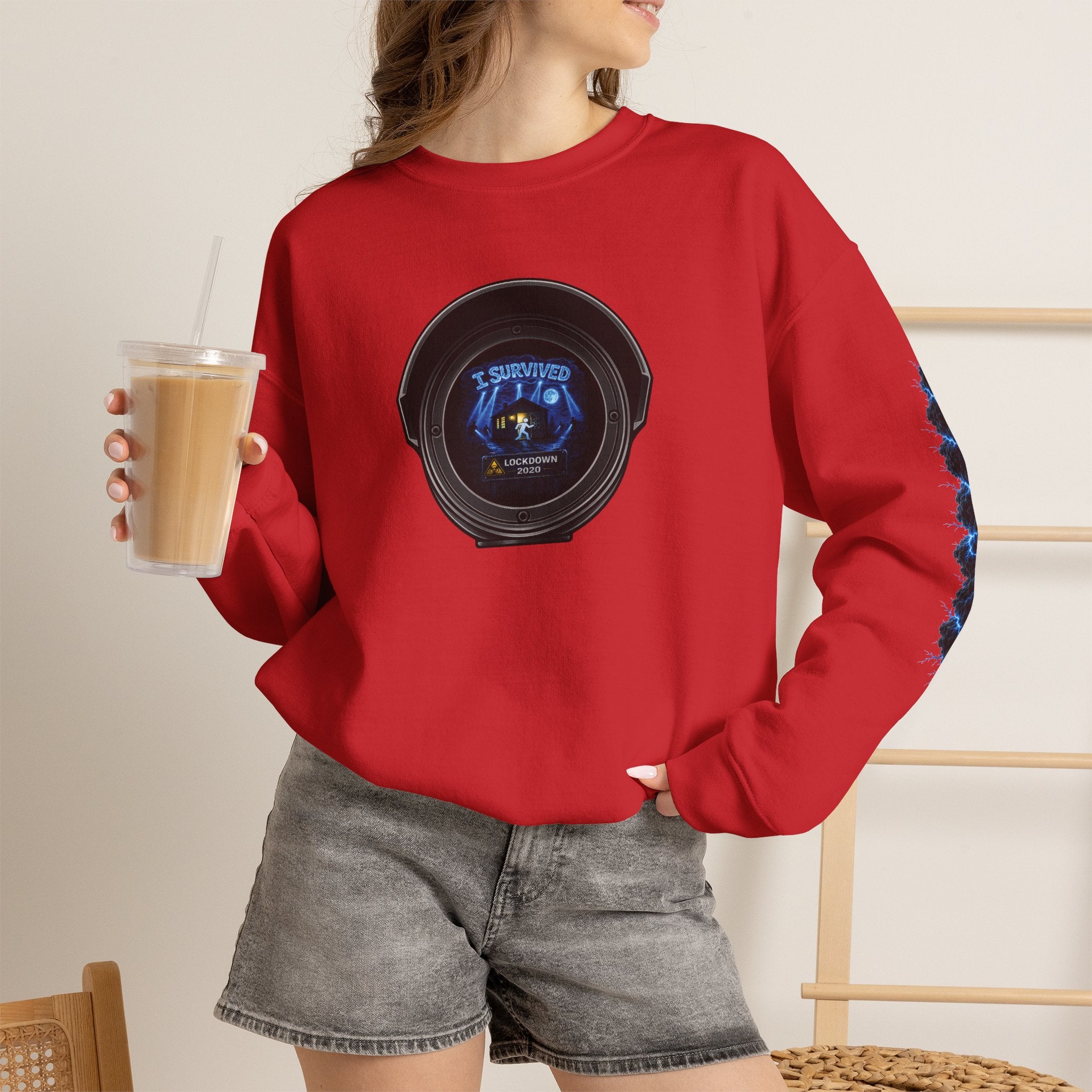 I Survived 2020 — LOCKDOWN S3:E3: Director's Cut Special Edition "Remote Schooling" Unisex Heavy Blend™ Crewneck Sweatshirt