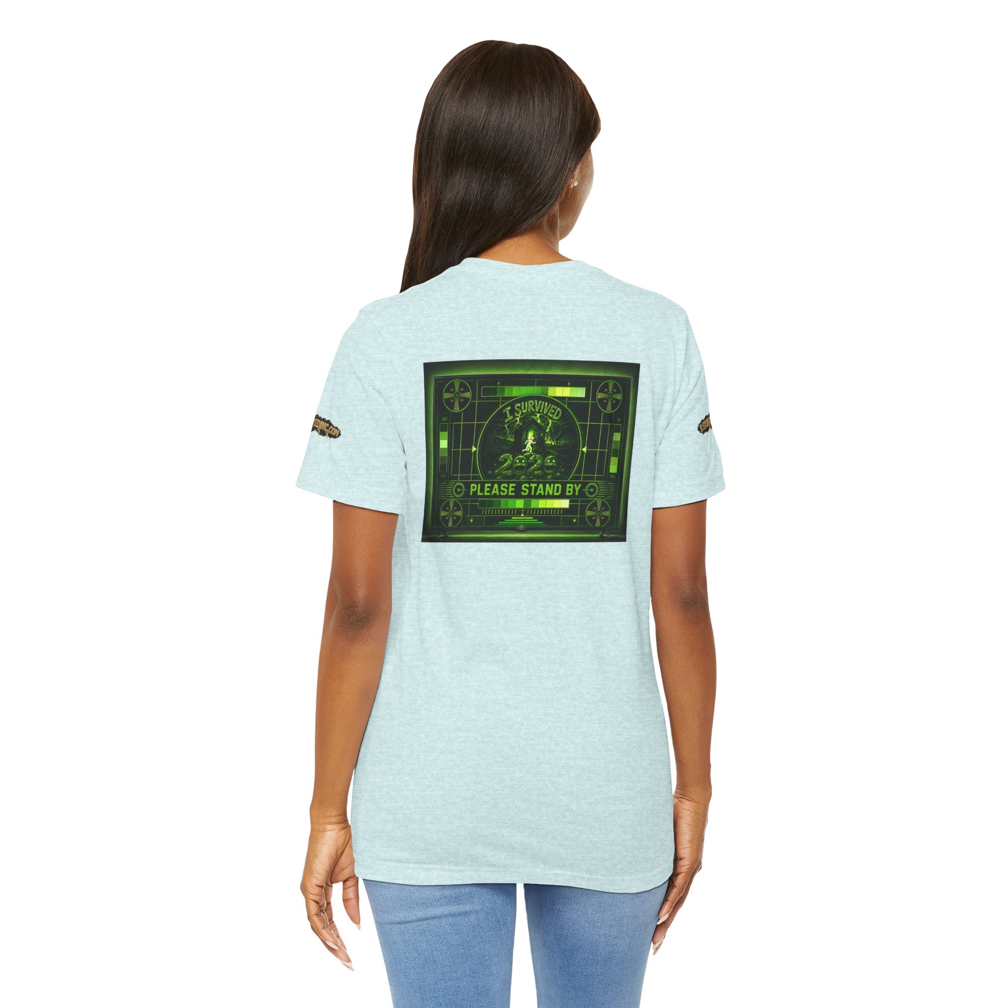 I Survived 2020 — "Please Stand By" Test Pattern Toxic Signal Tee Special Edition Summer Premiere Unisex Jersey Short Sleeve Tee
