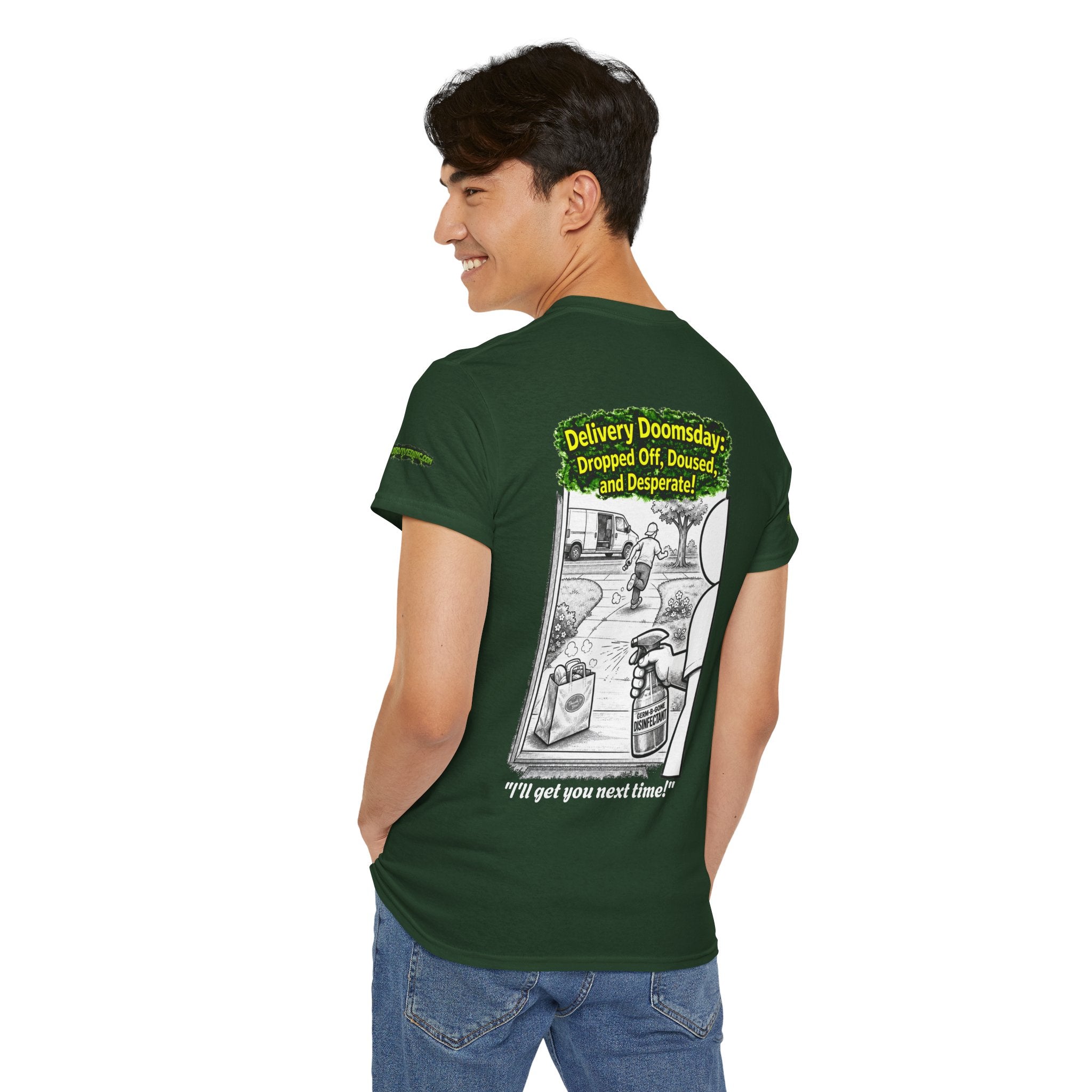 Sobreviví al 2020 — T1:E5 "El día del juicio final de las entregas" | Camiseta unisex de algodón pesado (Edición Pandemia) (EDICIÓN ESPECIAL)