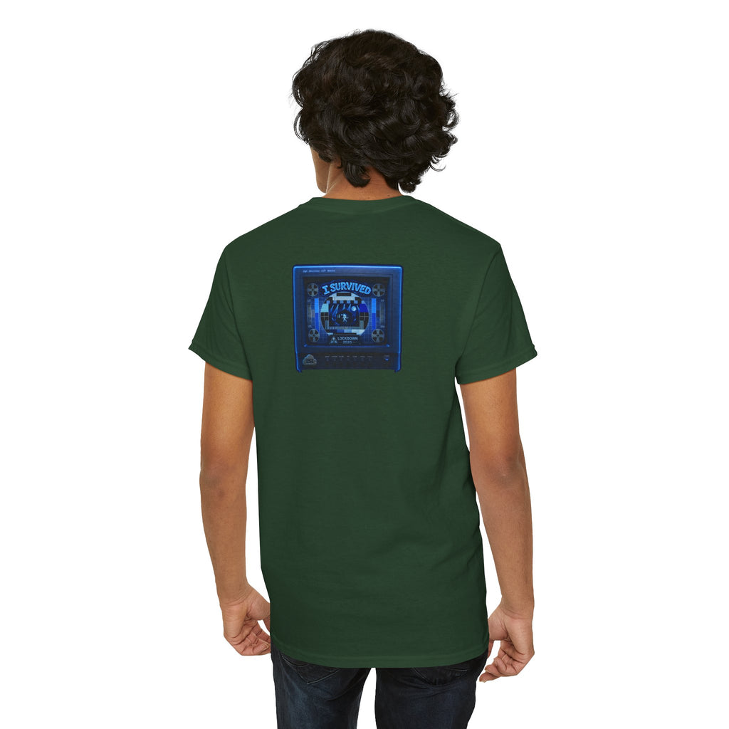 I Survived 2020 — "Please Stand By" Test Pattern Tee Lockdown Surveillance Edition Summer Exclusive Unisex Heavy Cotton Tee