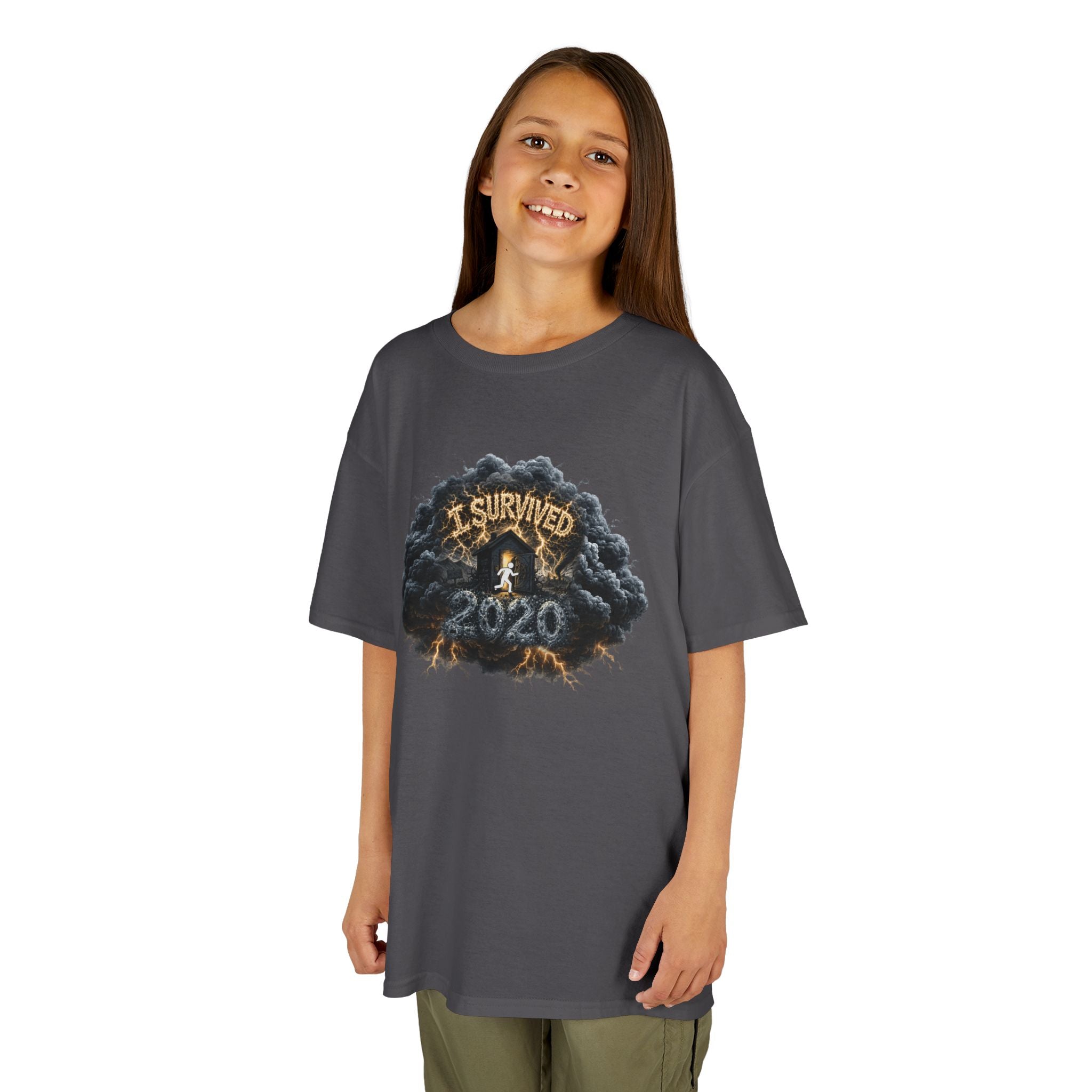 I Survived 2020 — Director's Cut Original Design Teaser Tee | Season 1 Premiere Drop Kids Heavy Cotton™ Tee