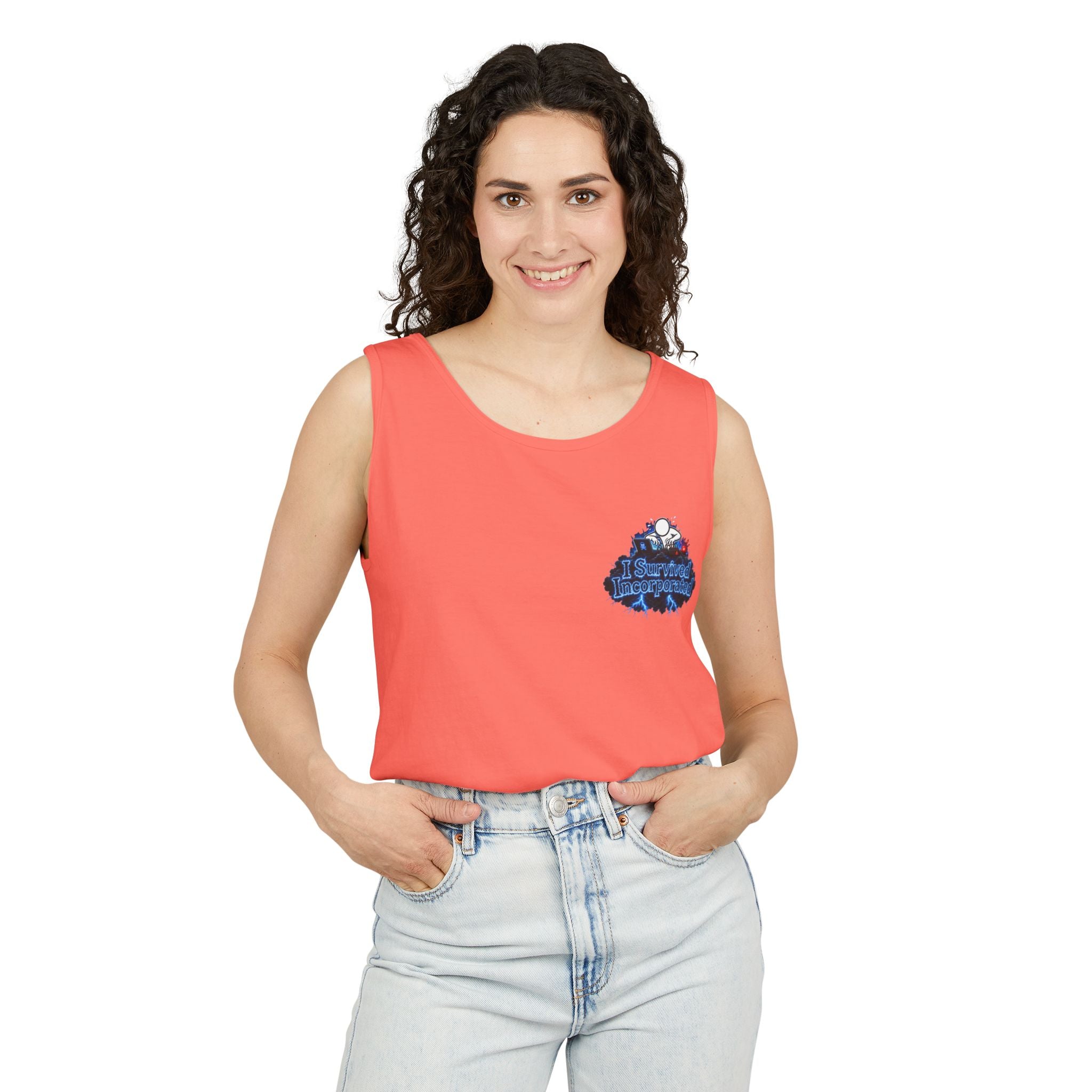 I Survived 2020 — "Please Stand By" Test Pattern Tee Lockdown Special Edition Summer Exclusive Unisex Garment-Dyed Tank Top
