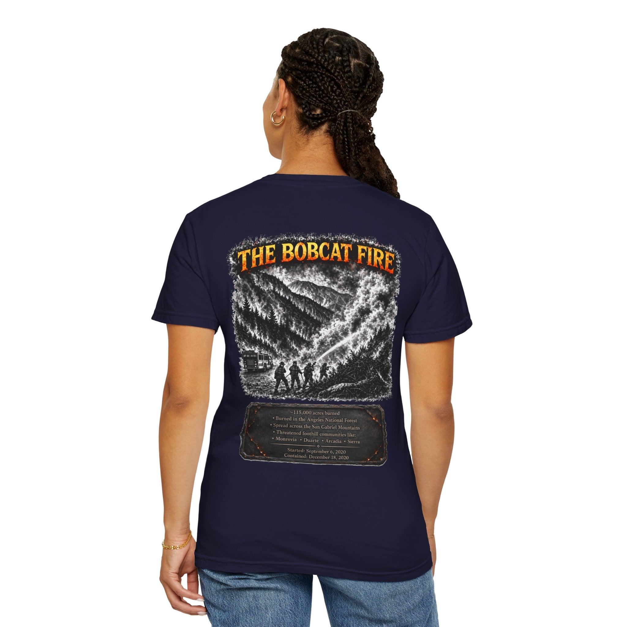 I Survived 2020 — Director's Cut S2:E2 "The Bobcat Fire" | Wildfire Edition Memorial Unisex Garment-Dyed T-shirt