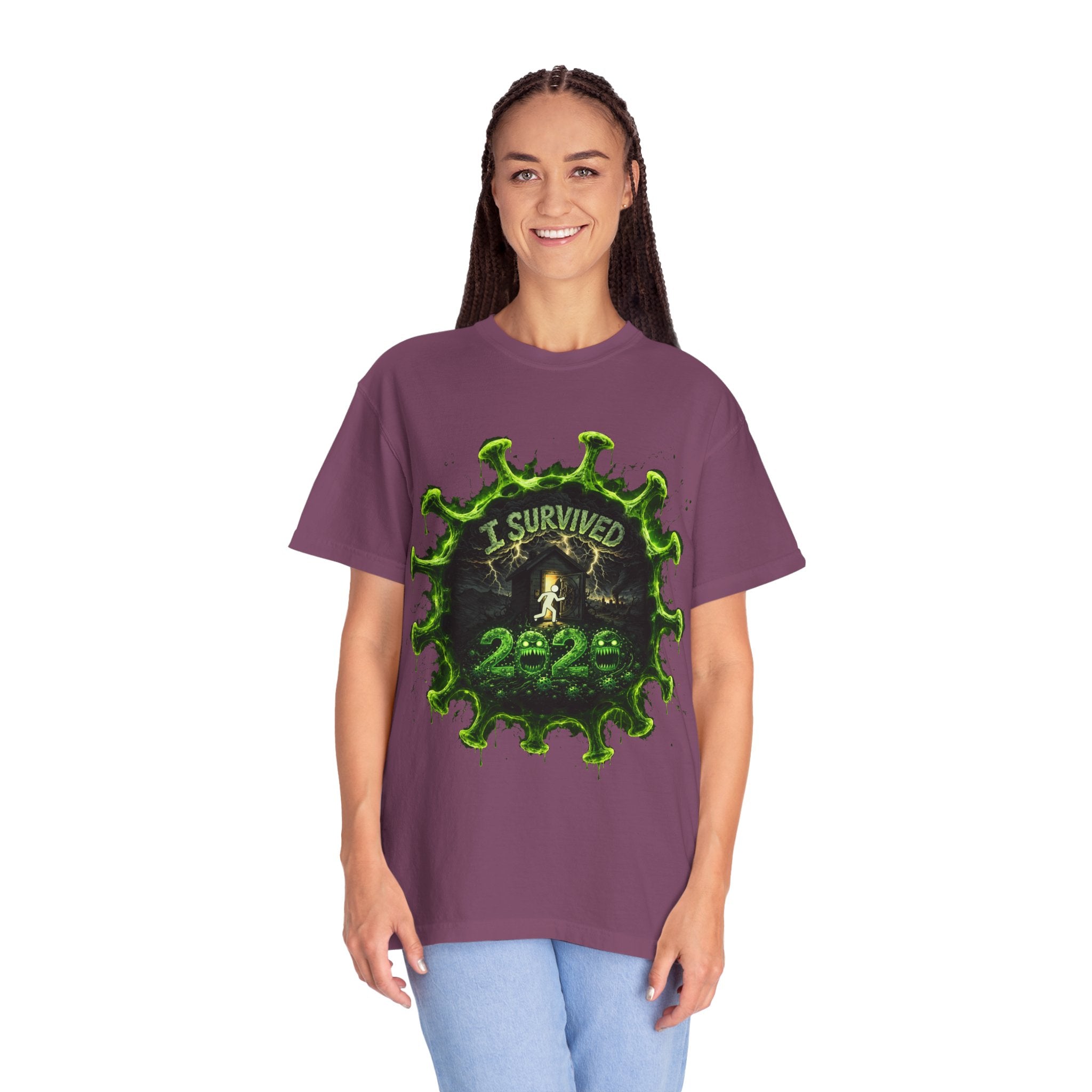 I Survived 2020 — Director's Cut S1:E4 "Mask Madness Mayhem Moment" | Pandemic Edition Unisex Garment-Dyed T-shirt