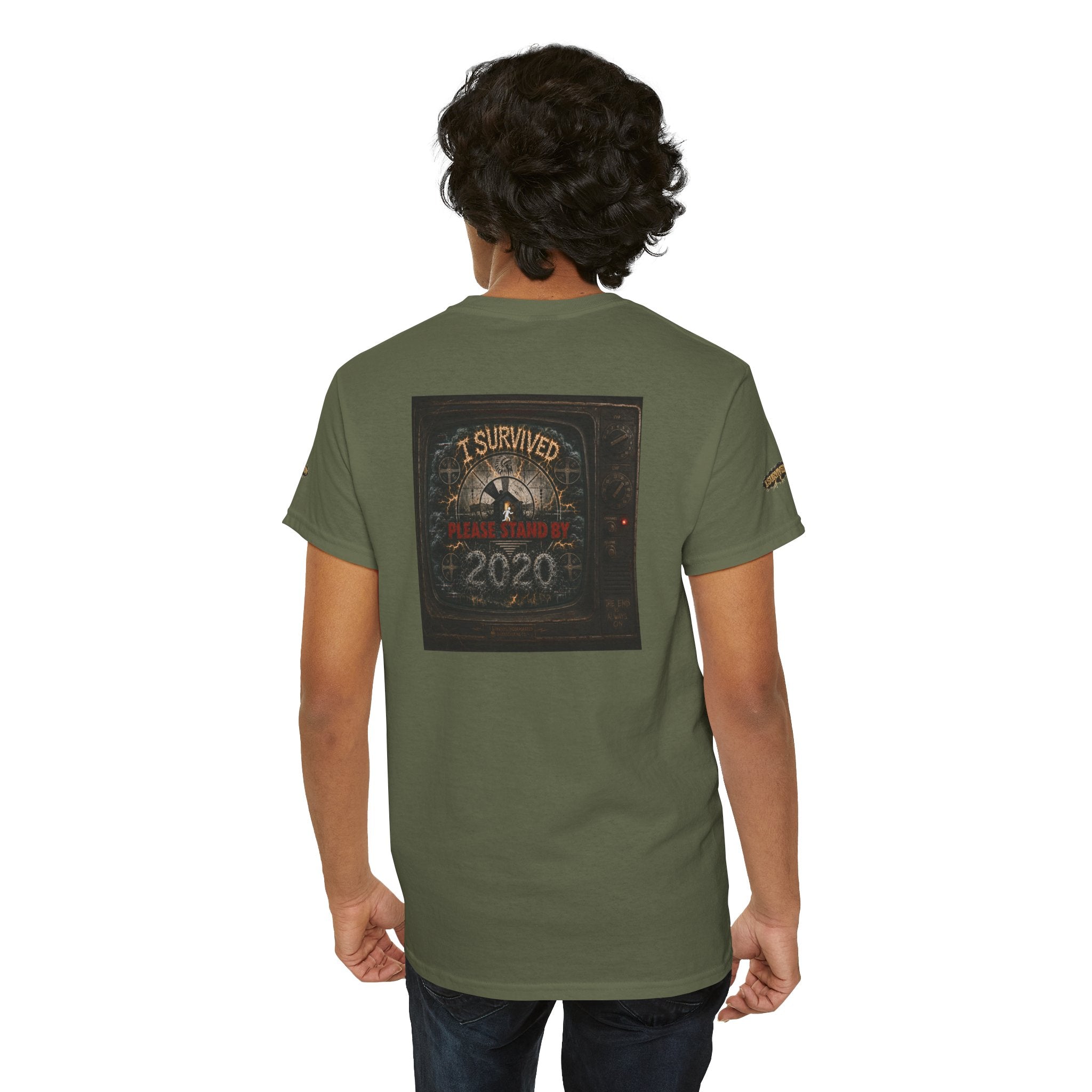 I Survived 2020 — "Please Stand By" Test Pattern Tee Special Edition Summer Premier Unisex Heavy Cotton Tee