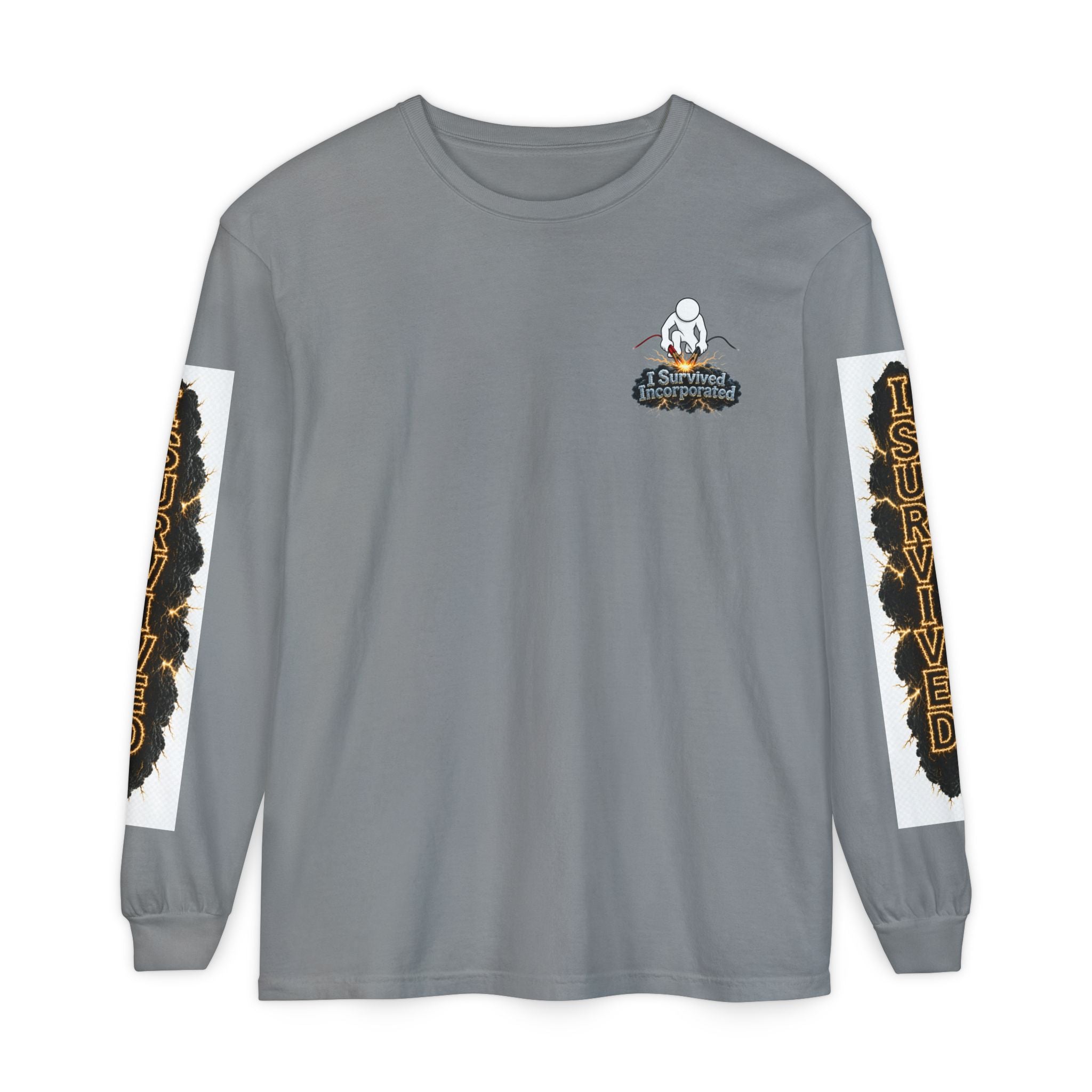 I Survived 2020 — "Please Stand By" Test Pattern Tee Special Edition Summer Premier Unisex Garment-Dyed Long Sleeve T-Shirt