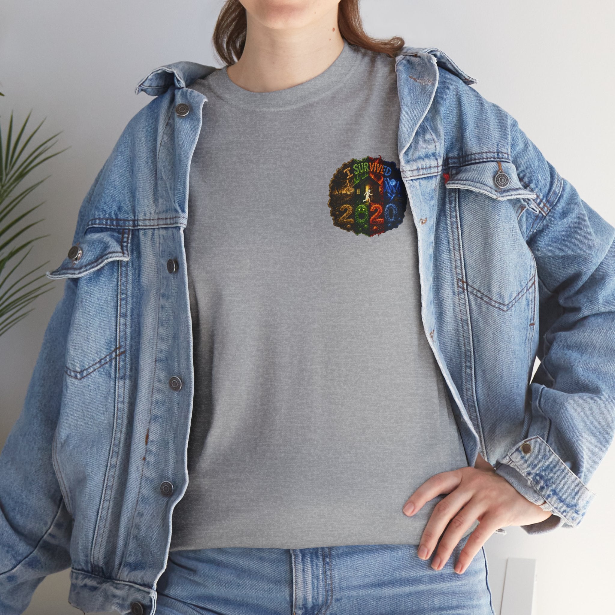 I Survived 2020 — "No Signal" Test Pattern Tee Alien Broadcast Finale Summer Premiere Unisex Heavy Cotton Tee