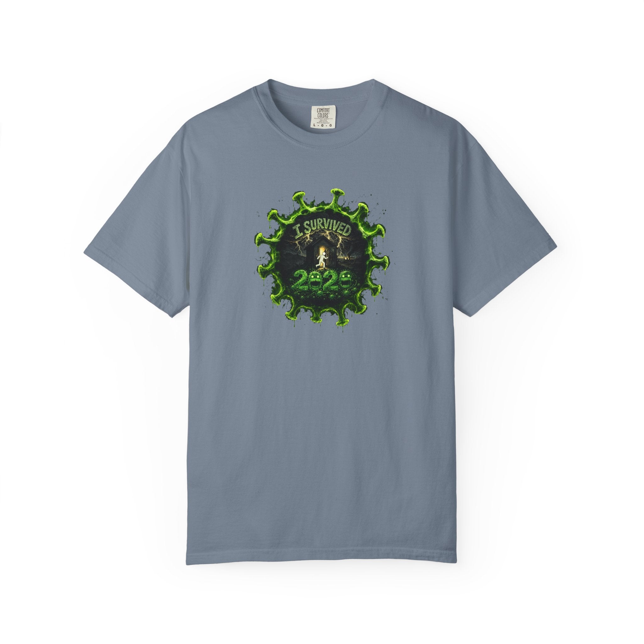 I Survived 2020 — PANDEMIC S1:E4: Director's Cut "Mask Madness" Unisex Garment-Dyed T-shirt
