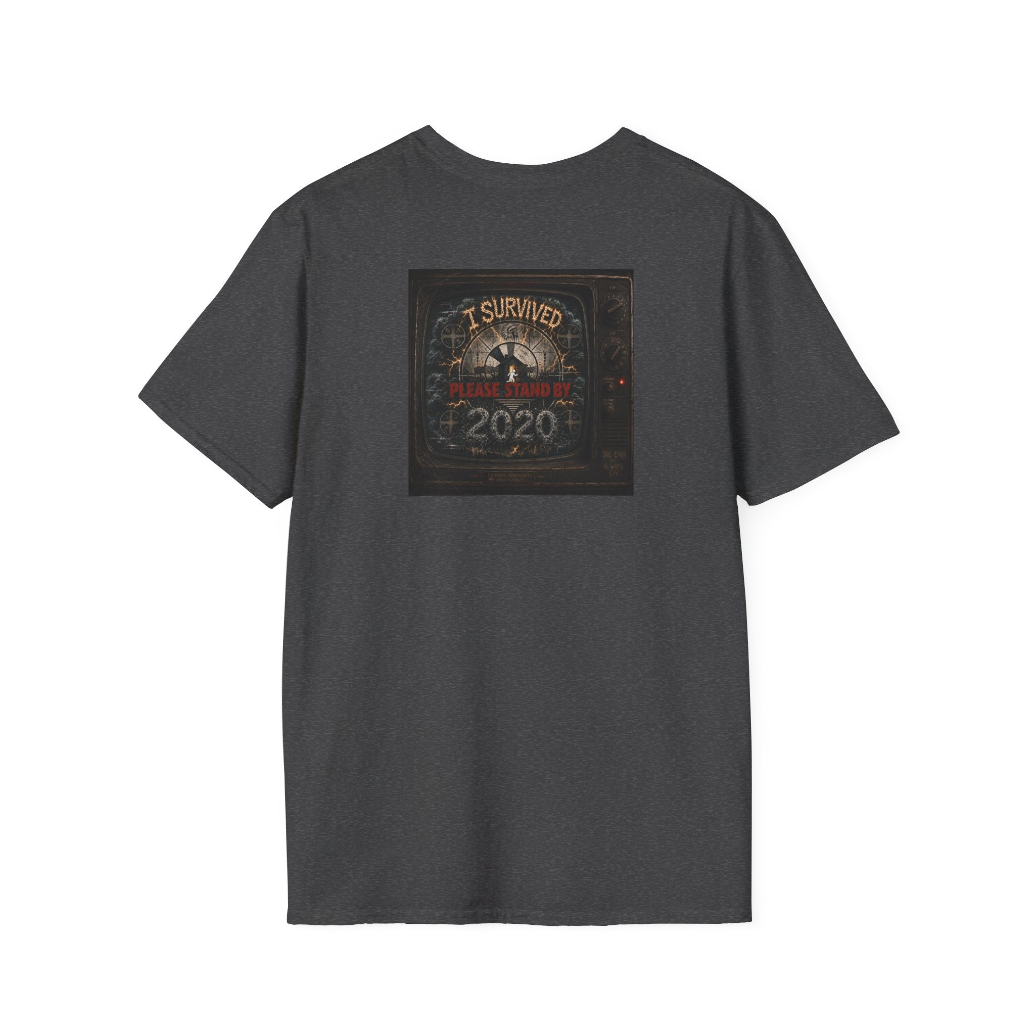 I Survived 2020 — "Please Stand By" Test Pattern Tee Summer Premier Unisex Softstyle T-Shirt