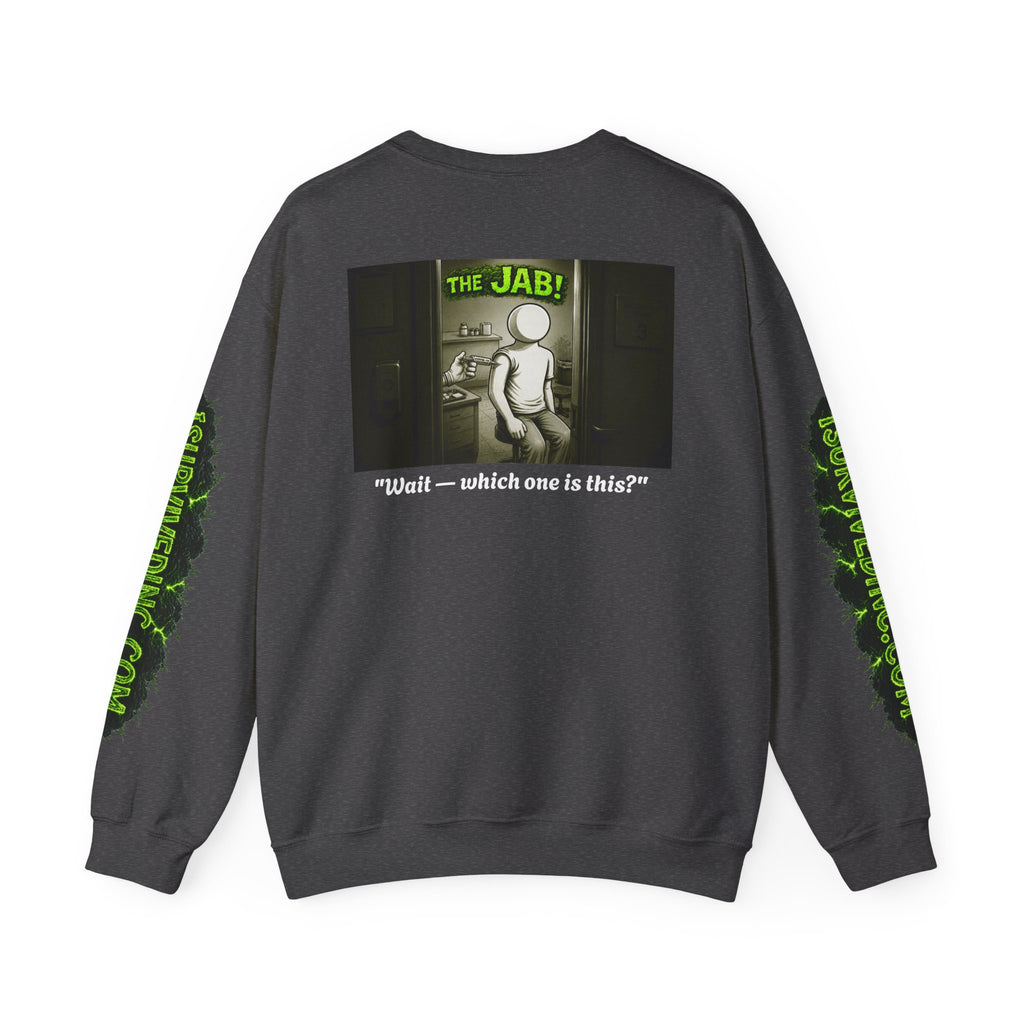 I Survived 2020 — PANDEMIC S1:E3: "The Jab!" Unisex Heavy Blend™ Crewneck Sweatshirt