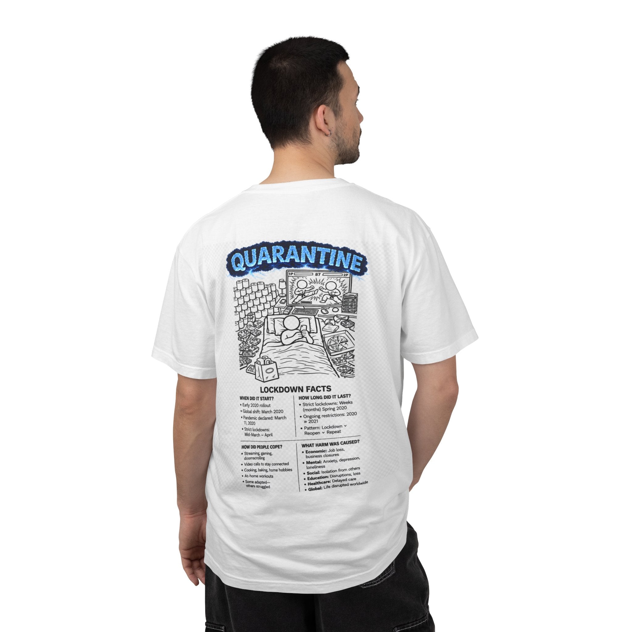 I Survived 2020 — Director's Cut S3:E1 "Quarantine" | Lockdown Edition Documentary Unisex Garment-Dyed T-shirt