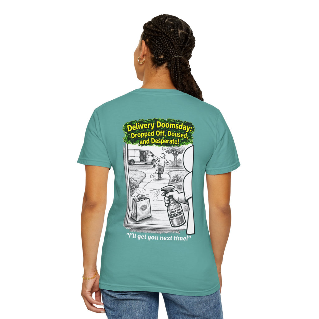Sobreviví al 2020 — T1:E5 "Apocalipsis de Entregas" | Camiseta unisex teñida de edición Pandemia