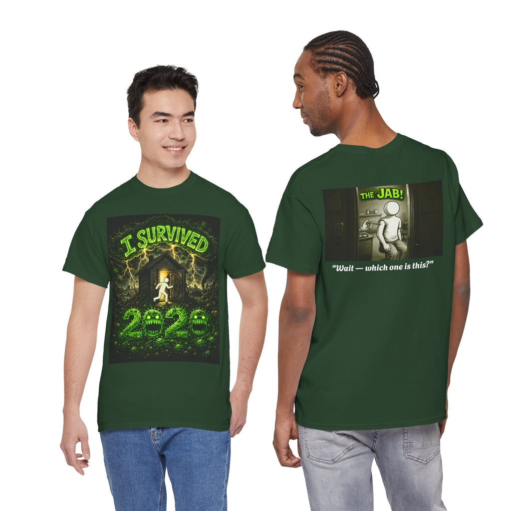 Sobreviví al 2020 — T1:E3 "¡La vacuna!" | Camiseta unisex de algodón grueso Edición Pandemia
