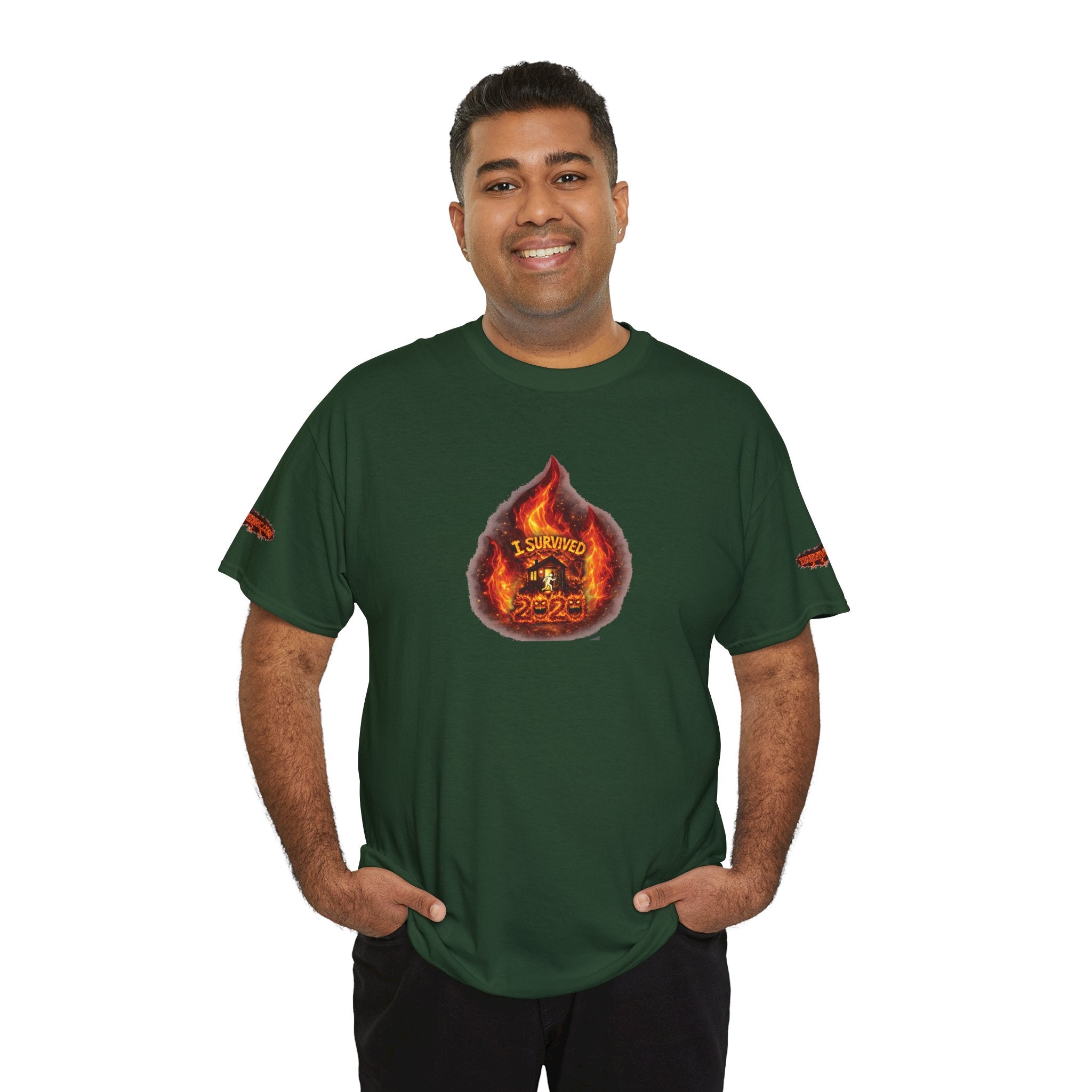 I Survived 2020 —  WILDFIRES S2:E4: Director's Cut Special Edition "Western U.S. Wildfire Season" Memorial Unisex Heavy Cotton Tee