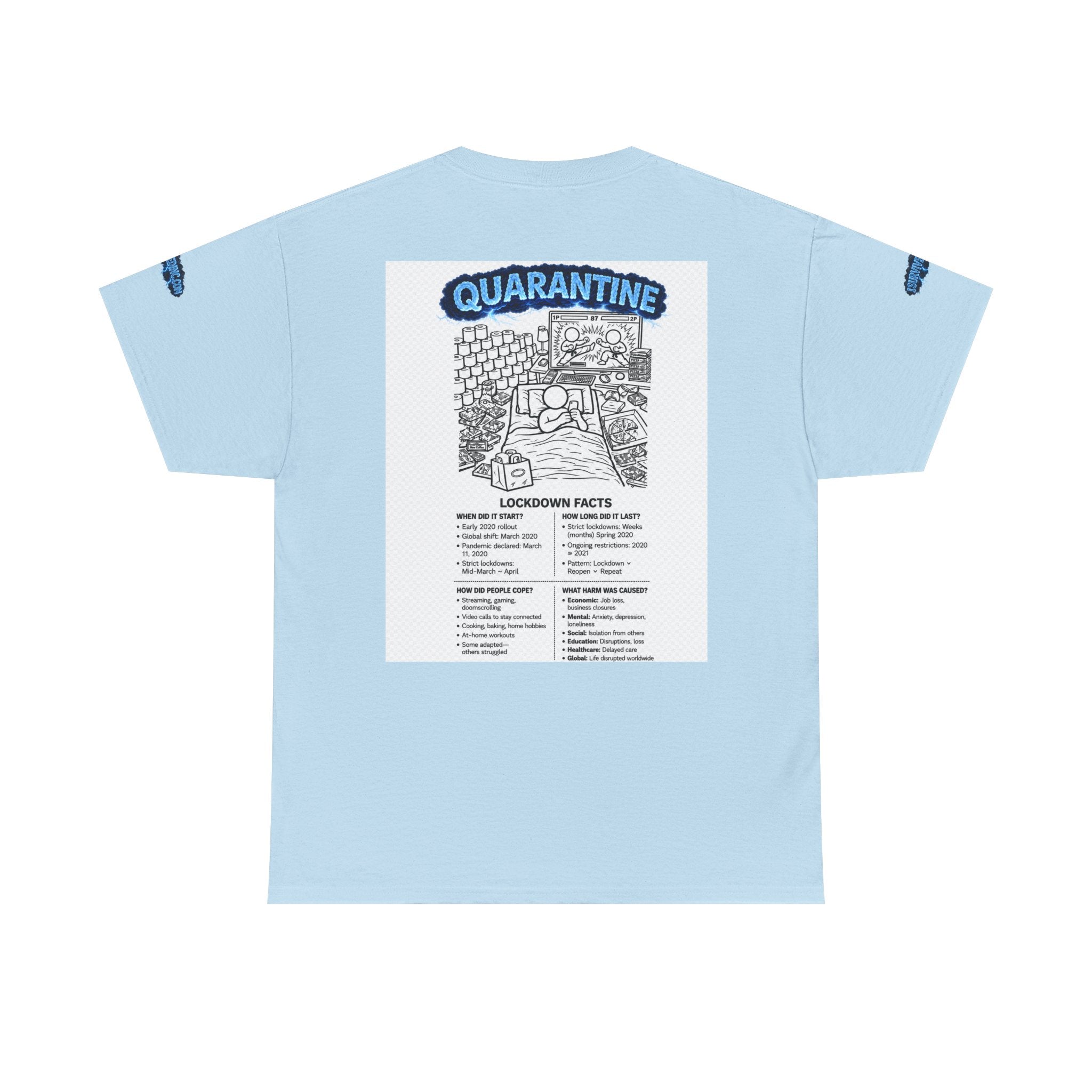 J'ai survécu à 2020 — S3:E1 « Quarantaine » | T-shirt unisexe en coton épais édition Confinement (ÉDITION SPÉCIALE)