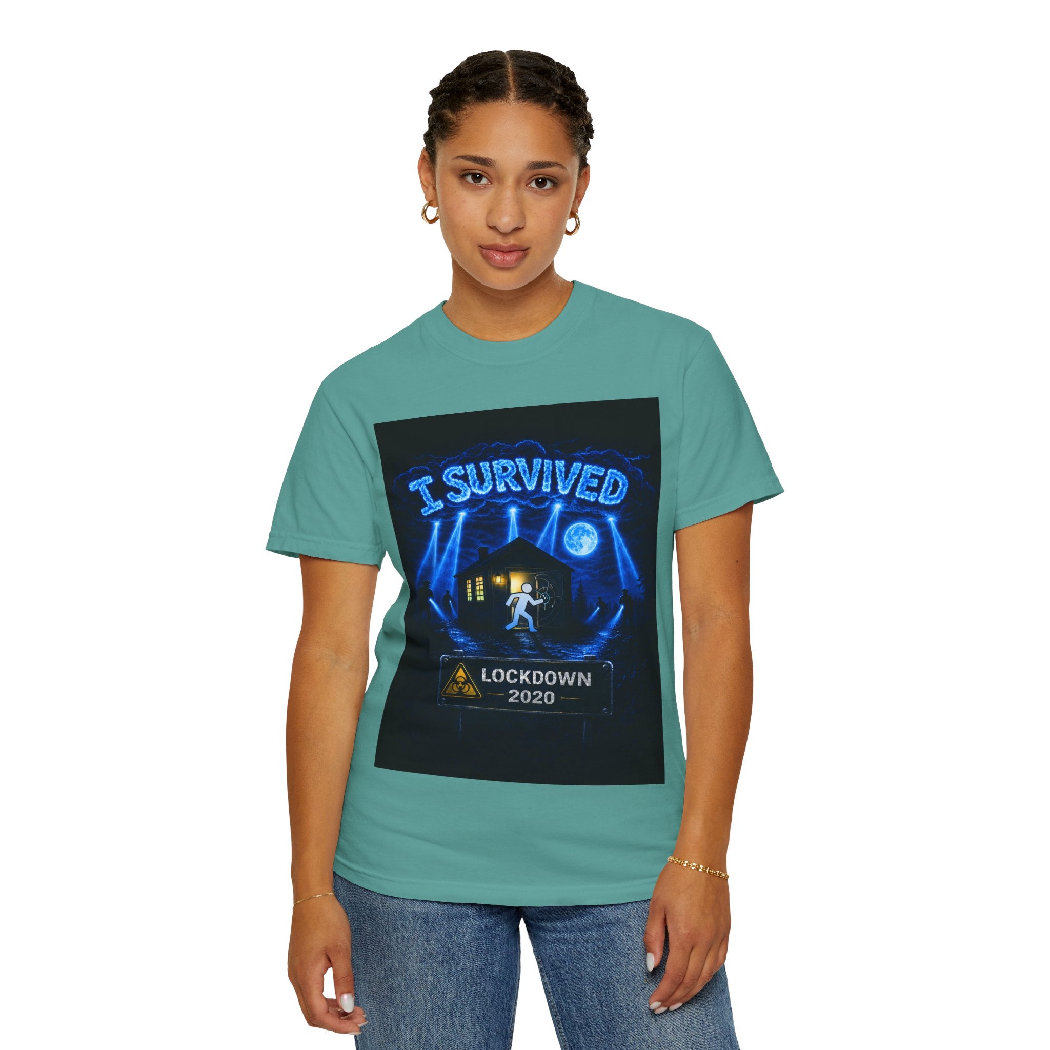 I Survived 2020 — LOCKDOWN S3:E3: "Remote Schooling" Unisex Garment-Dyed T-shirt